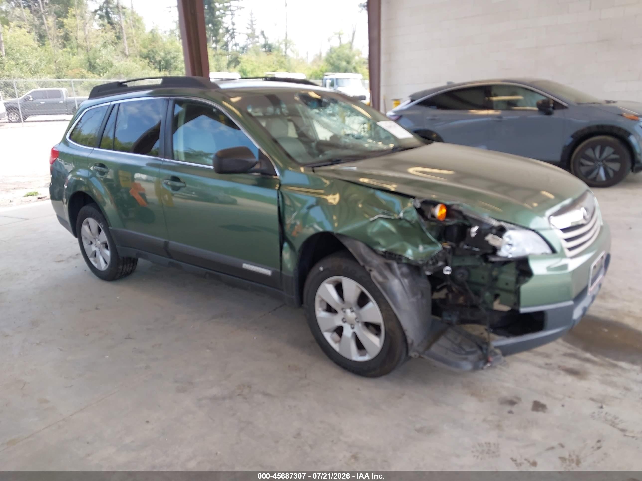 2012 Subaru Outback 2.5i Premium Green vin: 4S4BRBCC5C3294669