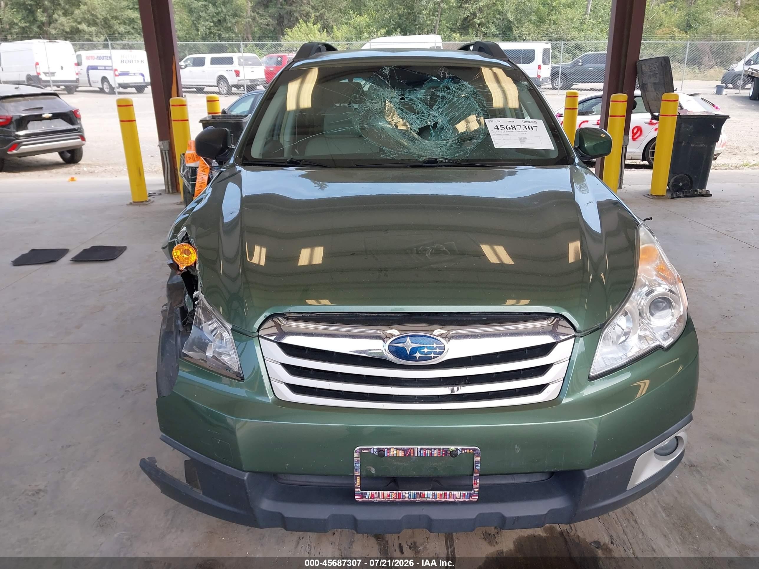 2012 Subaru Outback 2.5i Premium Green vin: 4S4BRBCC5C3294669
