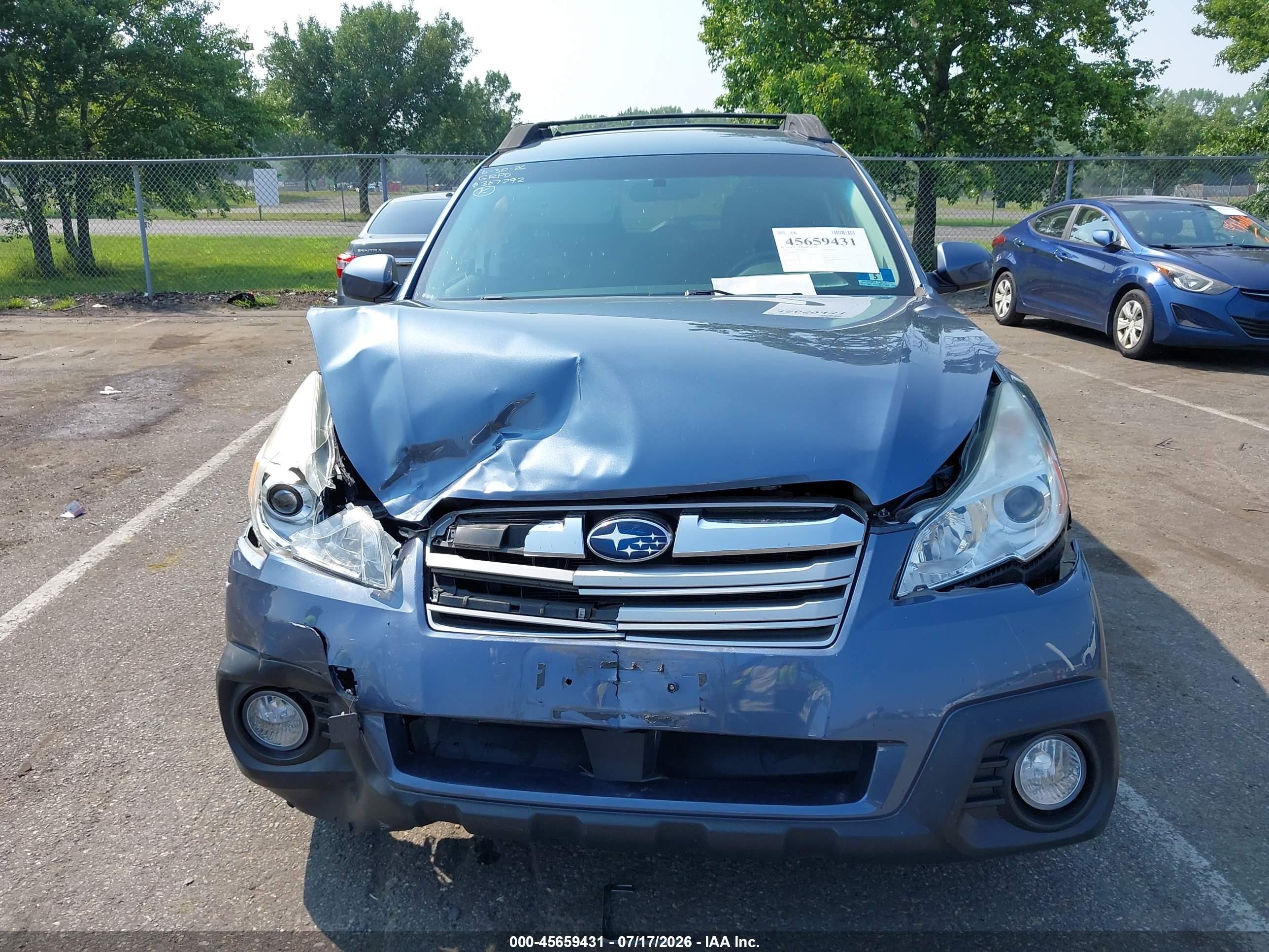 2013 Subaru Outback 2.5i Premium Синий vin: 4S4BRBCC5D3307292