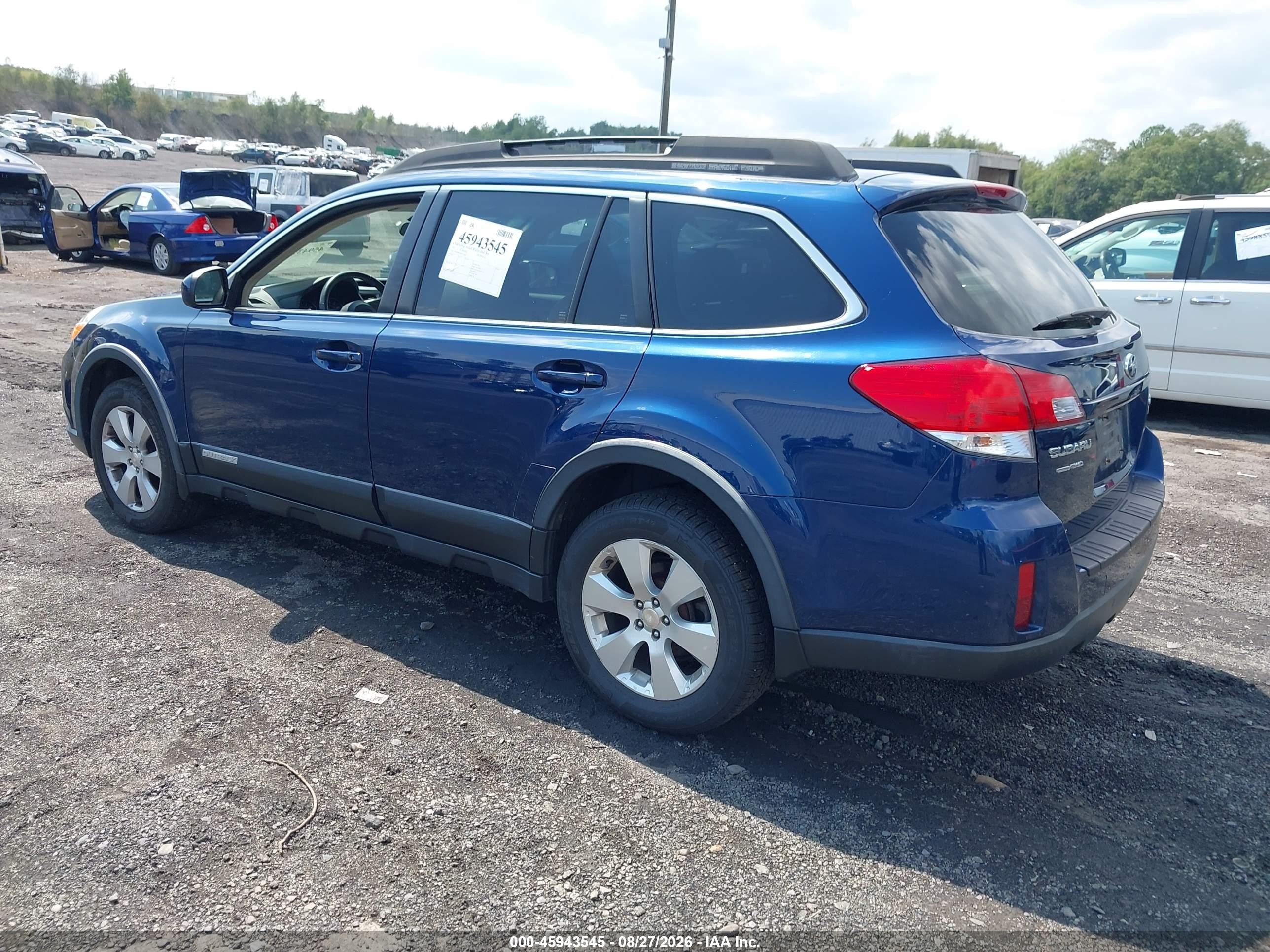 2011 Subaru Outback 2.5i Premium Blue vin: 4S4BRBCC6B3327869