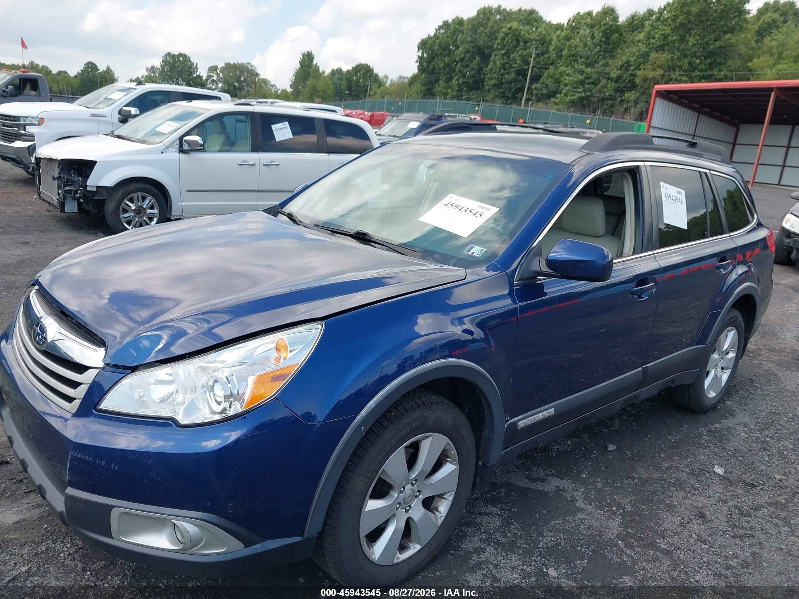 2011 Subaru Outback 2.5i Premium Blue vin: 4S4BRBCC6B3327869