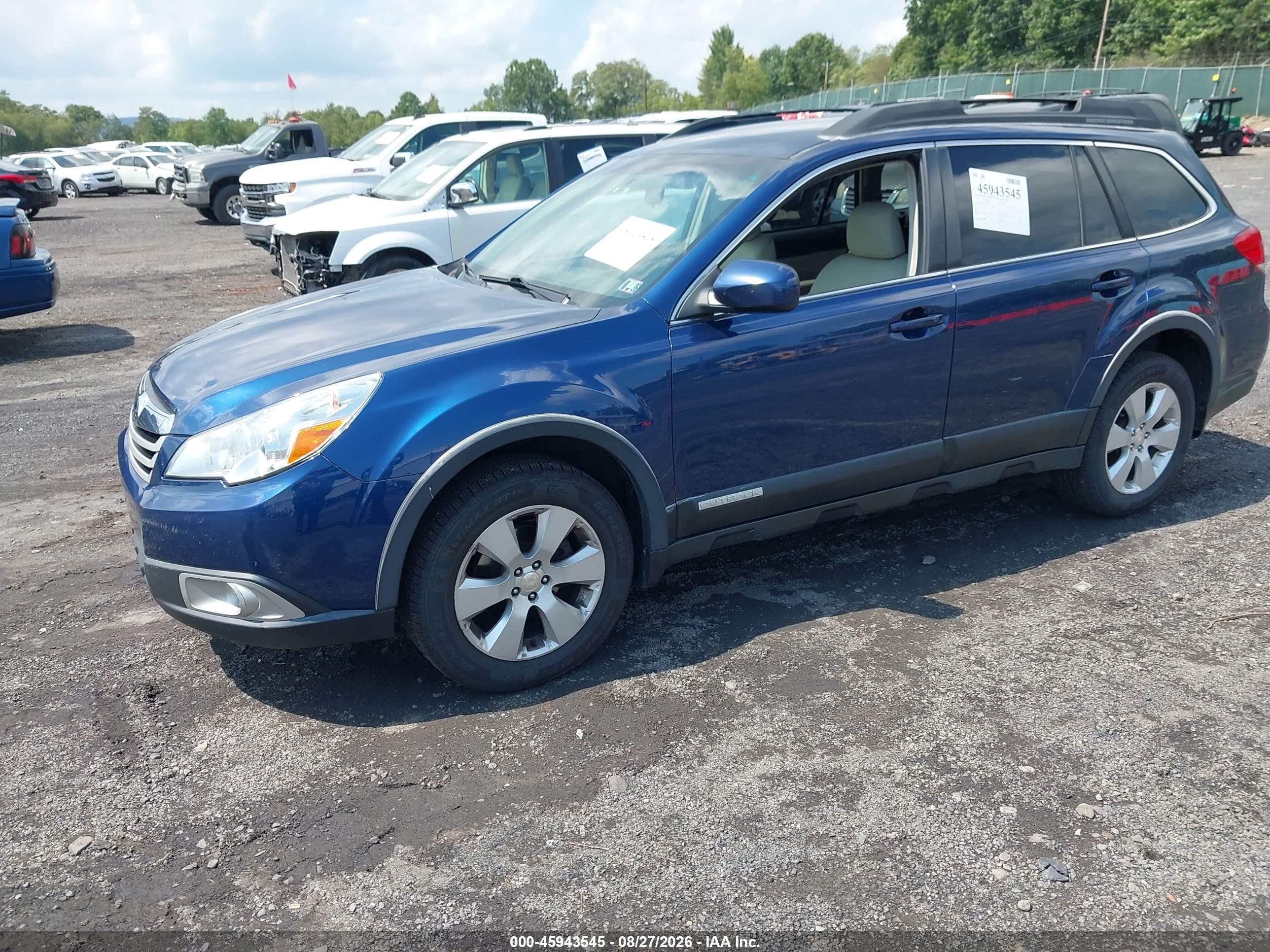 2011 Subaru Outback 2.5i Premium Blue vin: 4S4BRBCC6B3327869