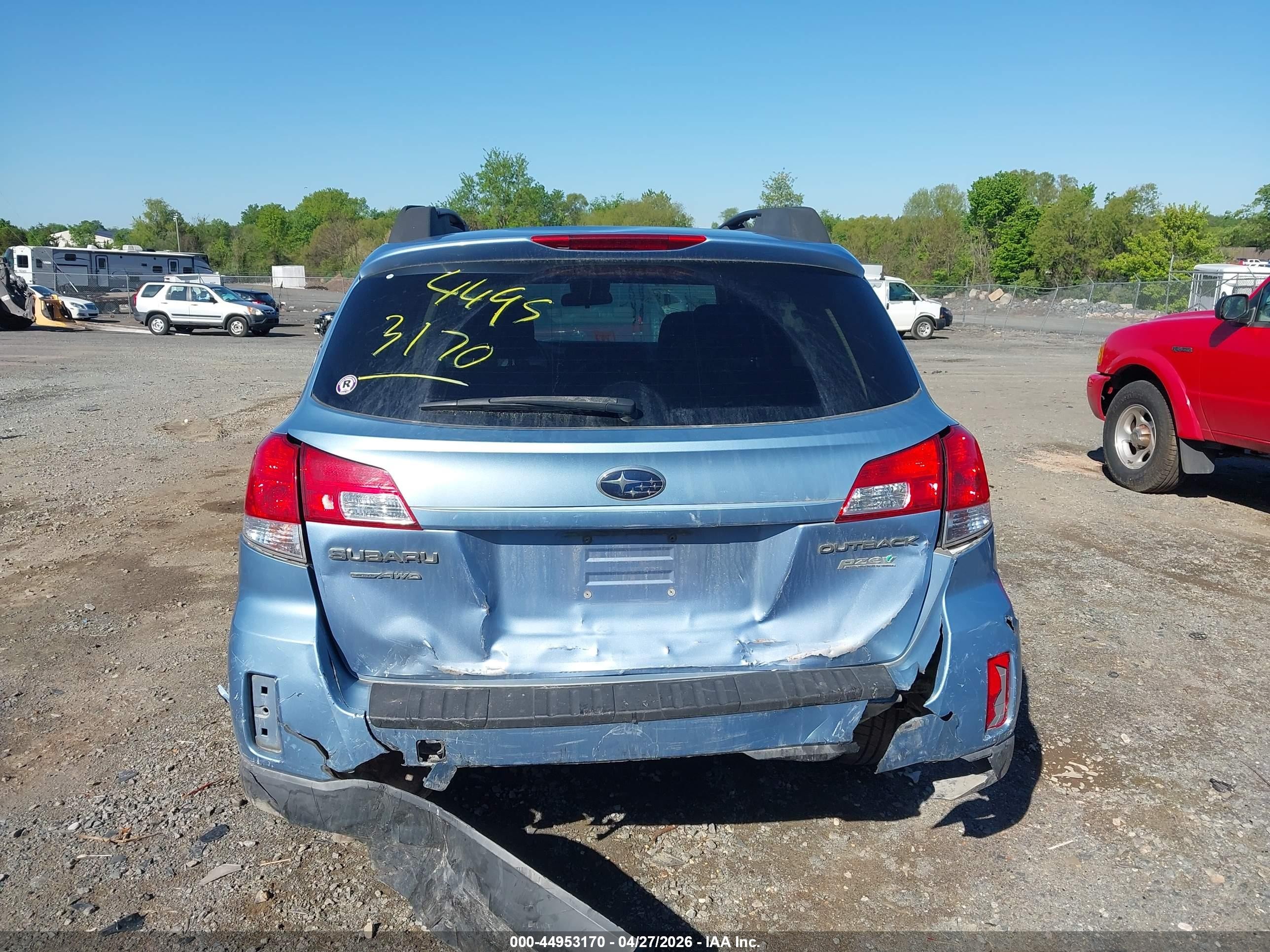 2011 Subaru Outback 2.5i Premium Blue vin: 4S4BRBCC6B3407074