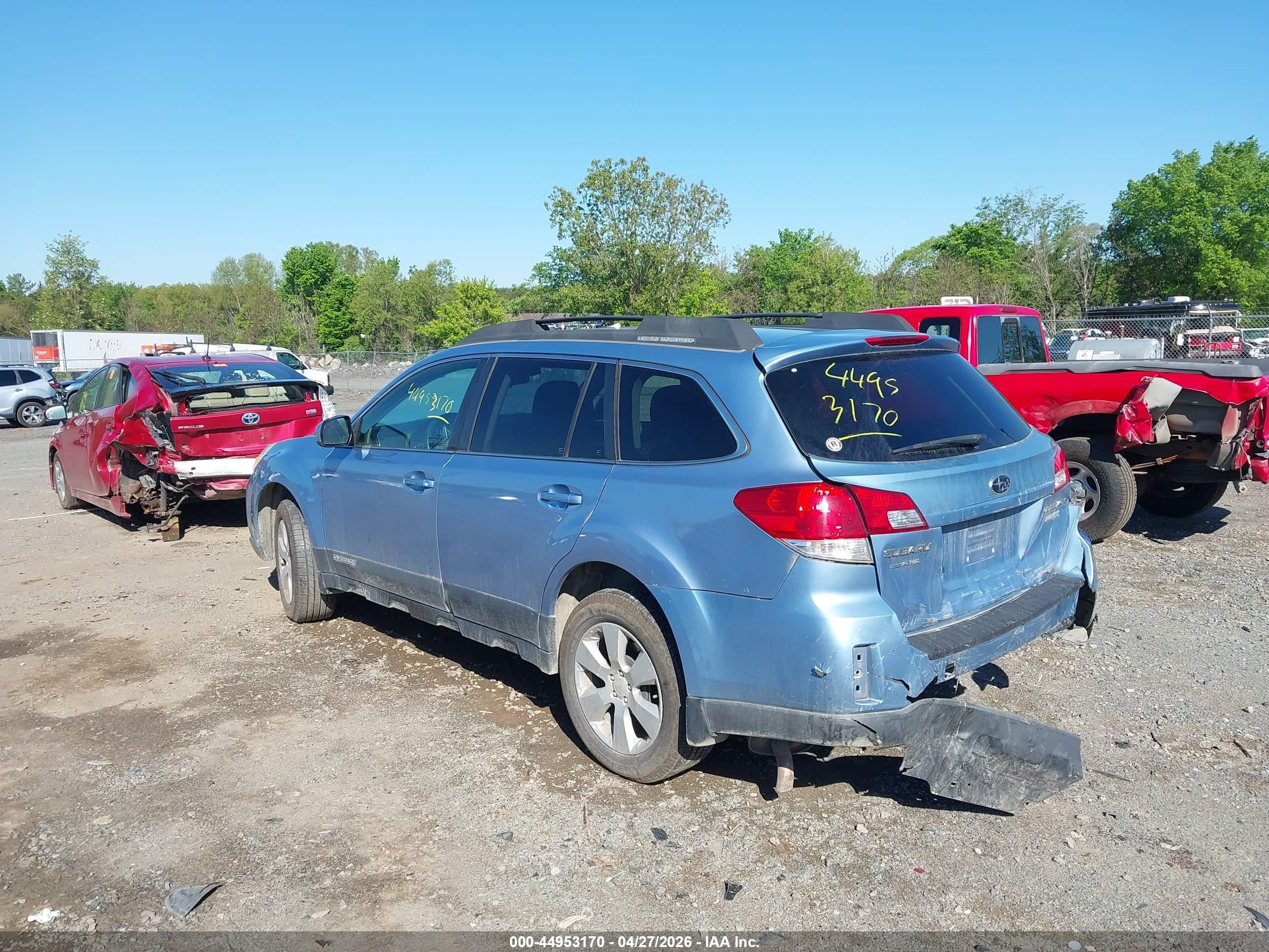 2011 Subaru Outback 2.5i Premium Blue vin: 4S4BRBCC6B3407074