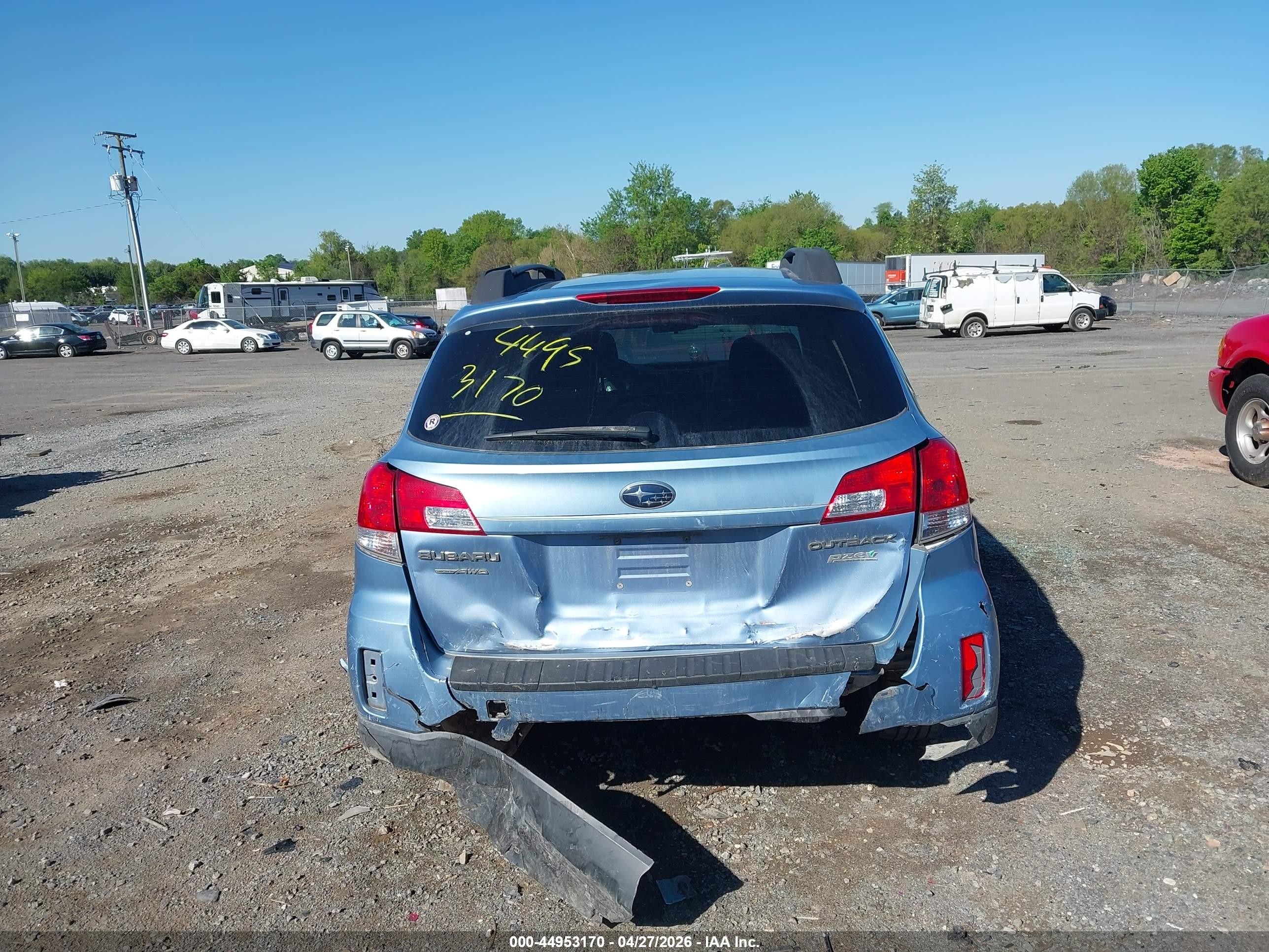 2011 Subaru Outback 2.5i Premium Blue vin: 4S4BRBCC6B3407074