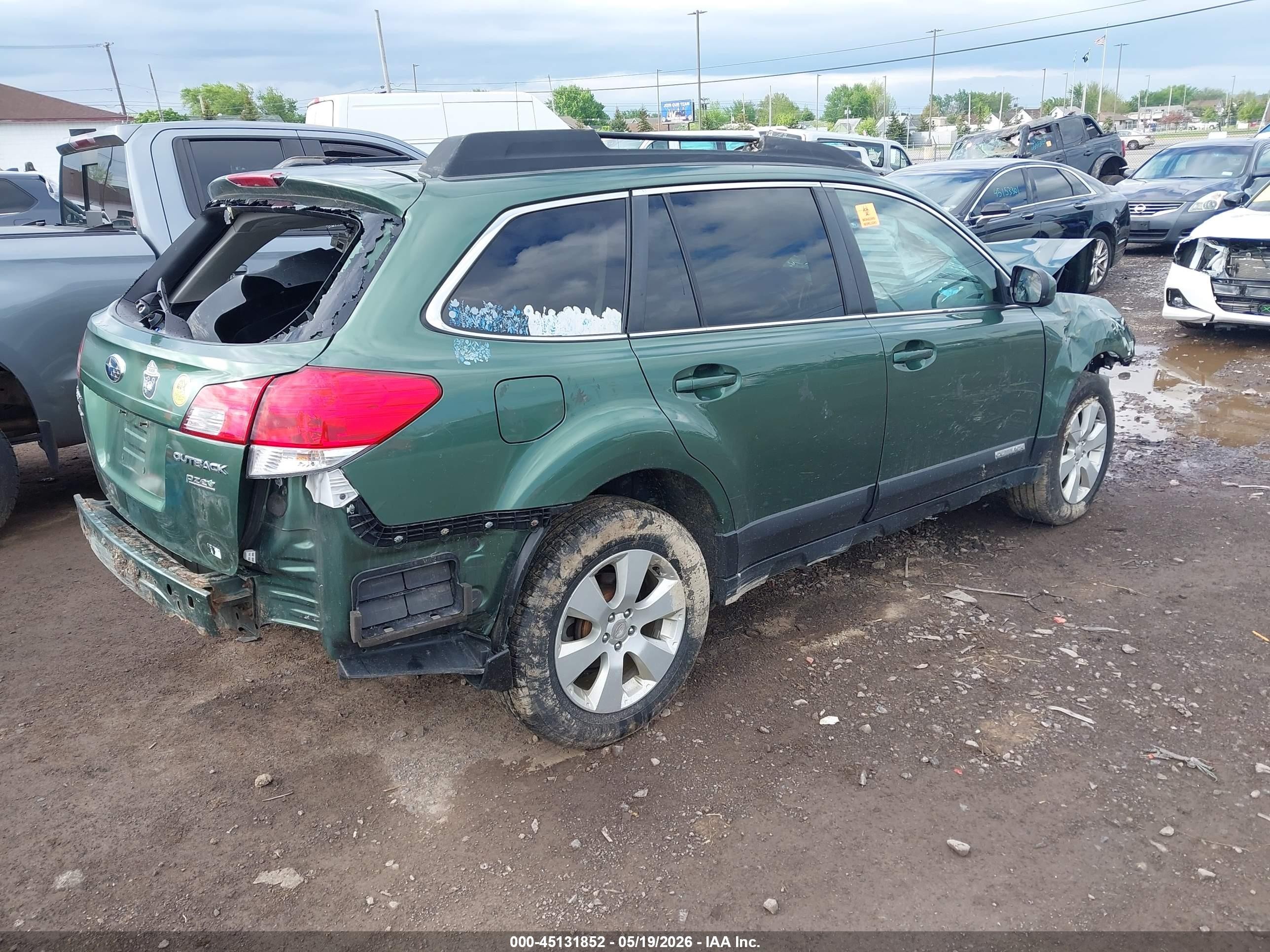 2012 Subaru Outback 2.5i Premium Зеленый vin: 4S4BRBCC6C3203263