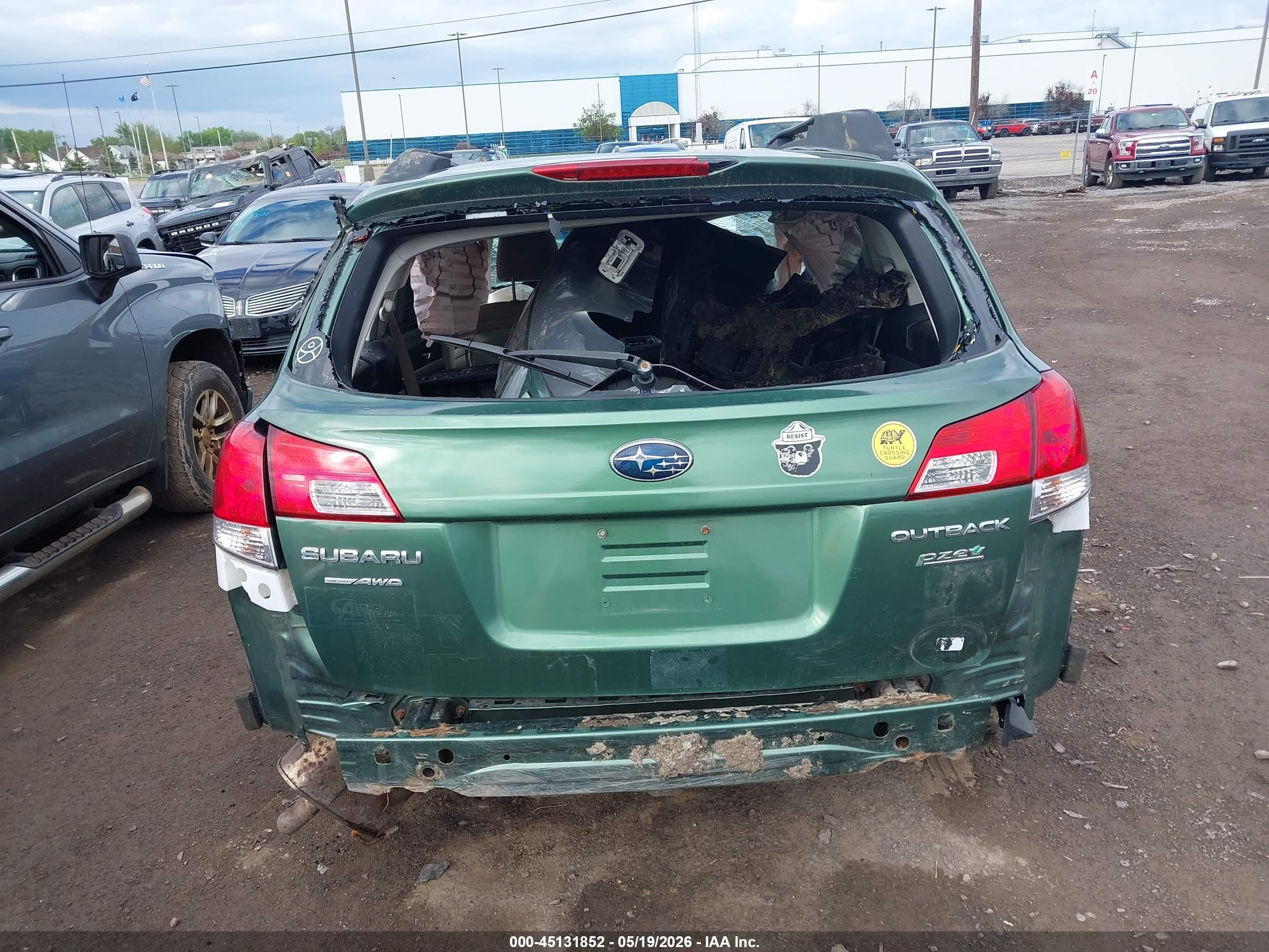 2012 Subaru Outback 2.5i Premium Зеленый vin: 4S4BRBCC6C3203263