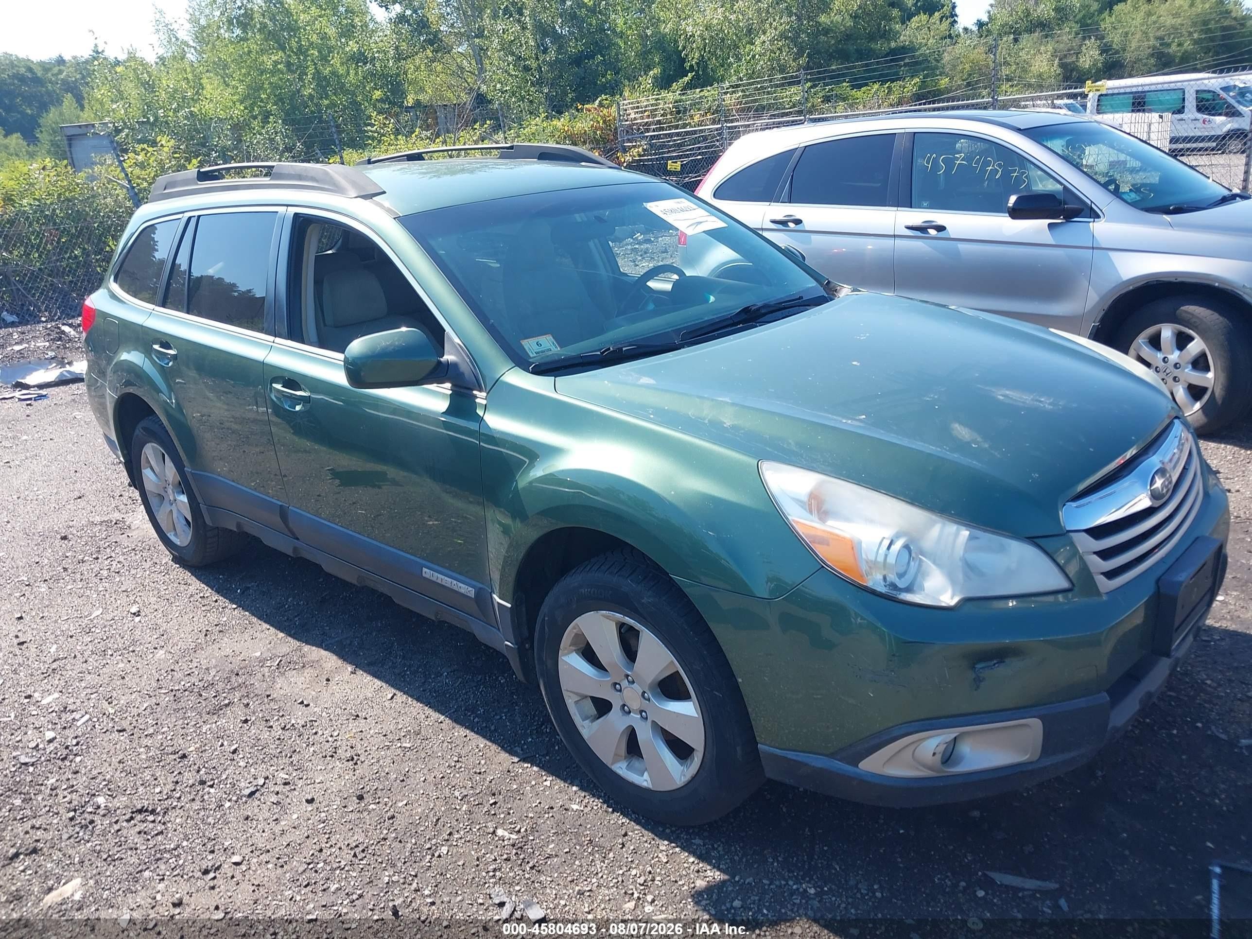 2012 Subaru Outback 2.5i Premium Green vin: 4S4BRBCC6C3229555