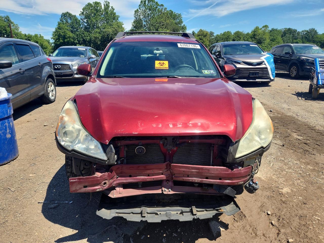 2012 Subaru Outback 2.5i Premium Бордовый vin: 4S4BRBCC7C3241729