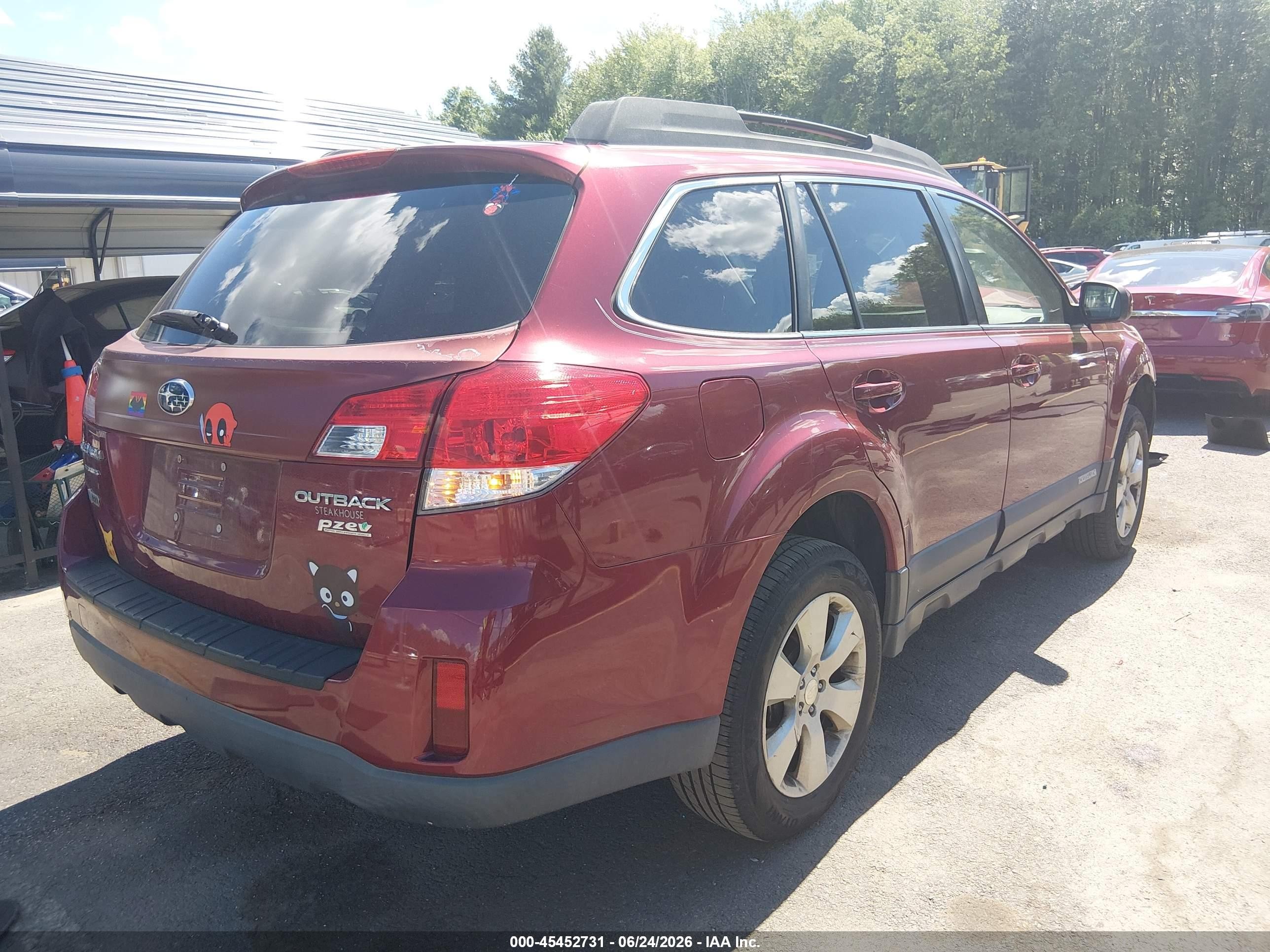 2012 Subaru Outback 2.5i Premium Burgundy vin: 4S4BRBCC7C3255047