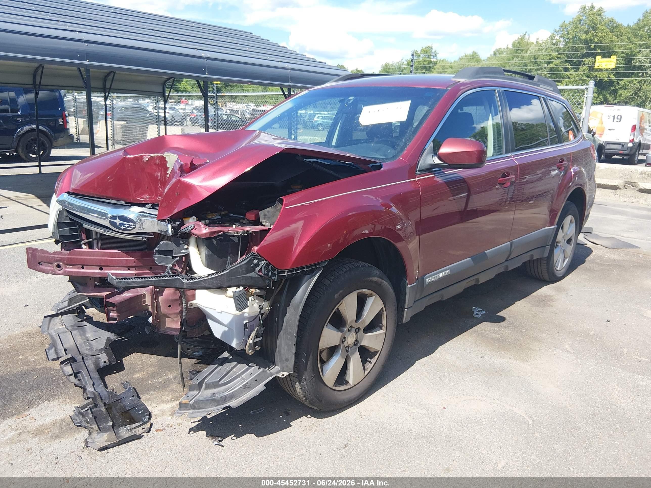 2012 Subaru Outback 2.5i Premium Burgundy vin: 4S4BRBCC7C3255047