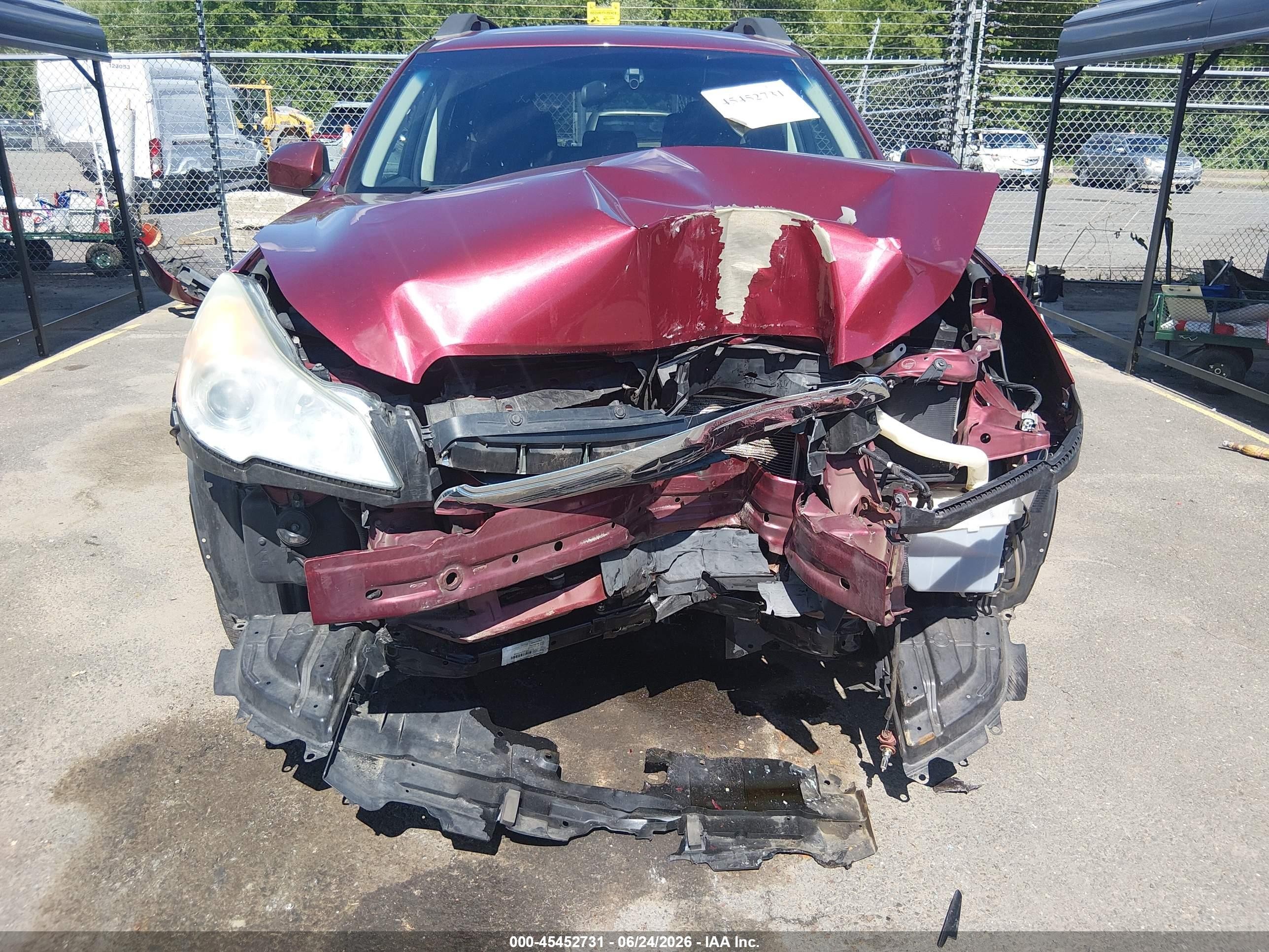 2012 Subaru Outback 2.5i Premium Burgundy vin: 4S4BRBCC7C3255047