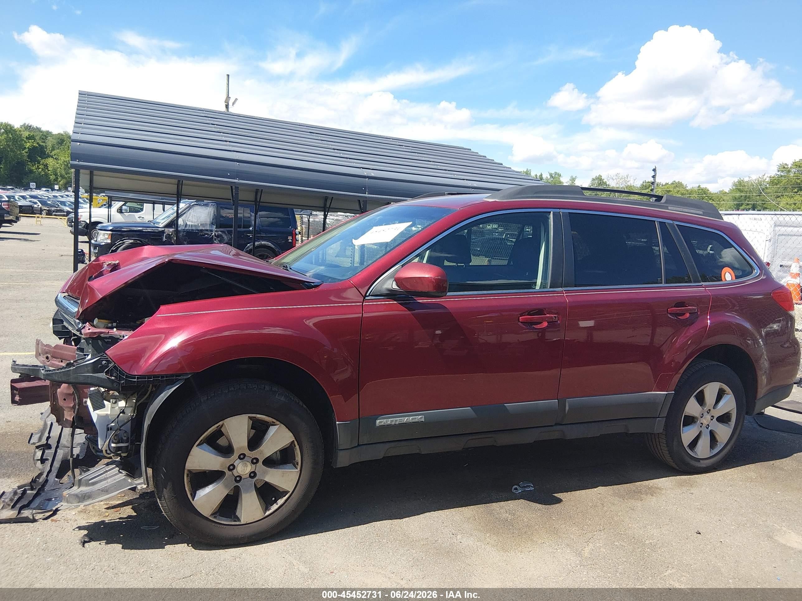 2012 Subaru Outback 2.5i Premium Burgundy vin: 4S4BRBCC7C3255047