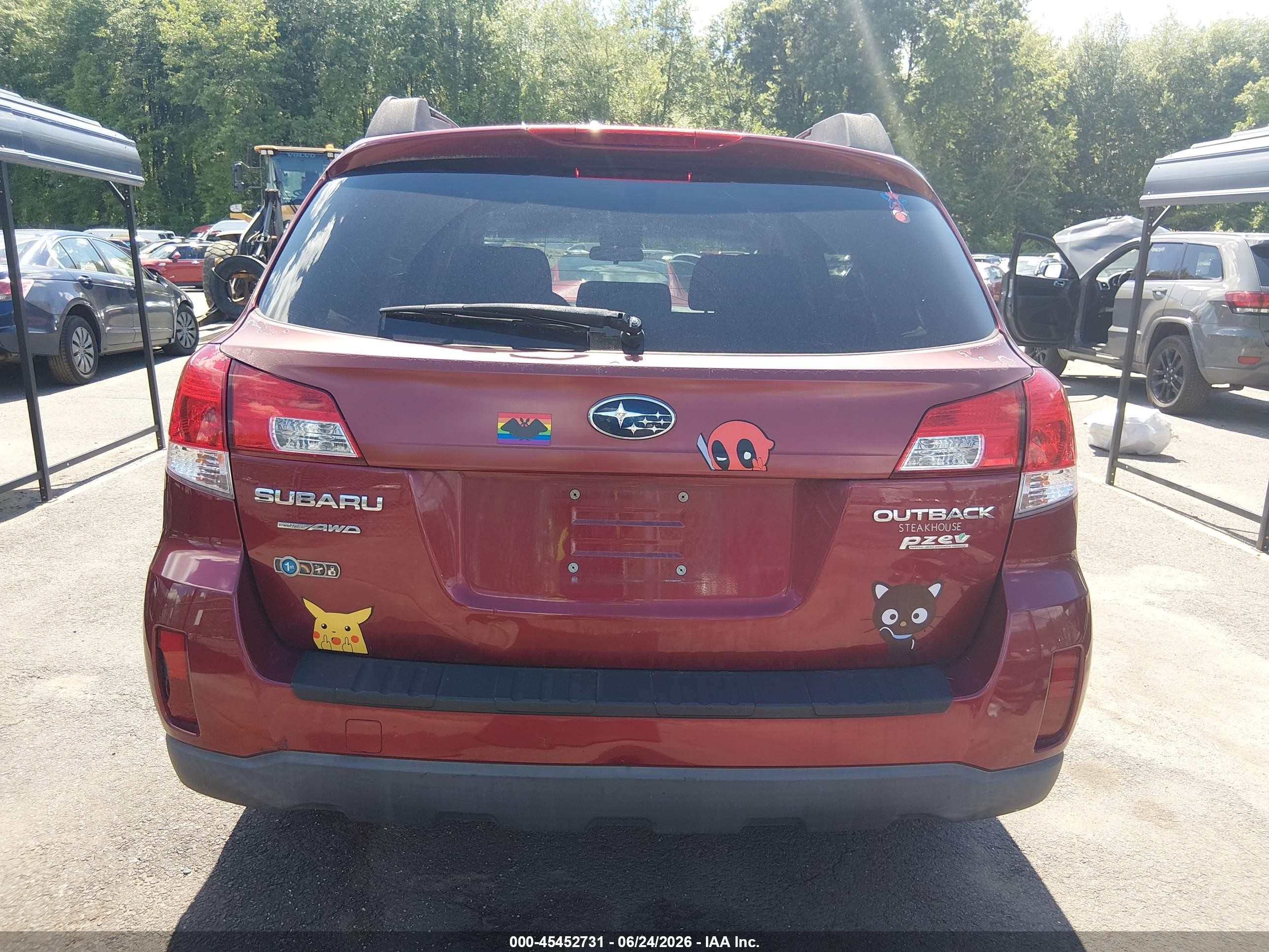 2012 Subaru Outback 2.5i Premium Burgundy vin: 4S4BRBCC7C3255047