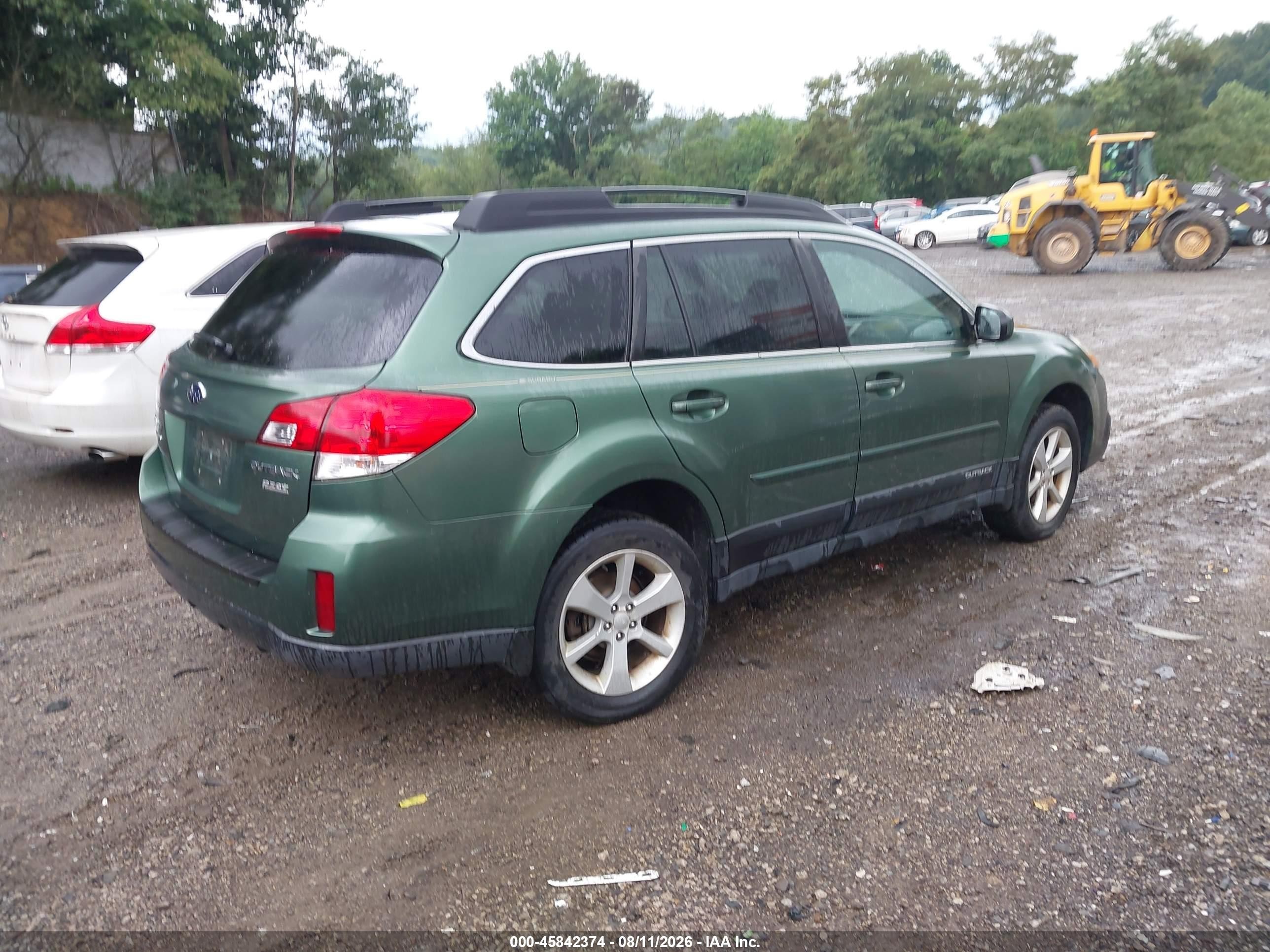 2013 Subaru Outback 2.5i Premium Зеленый vin: 4S4BRBCC7D3211390