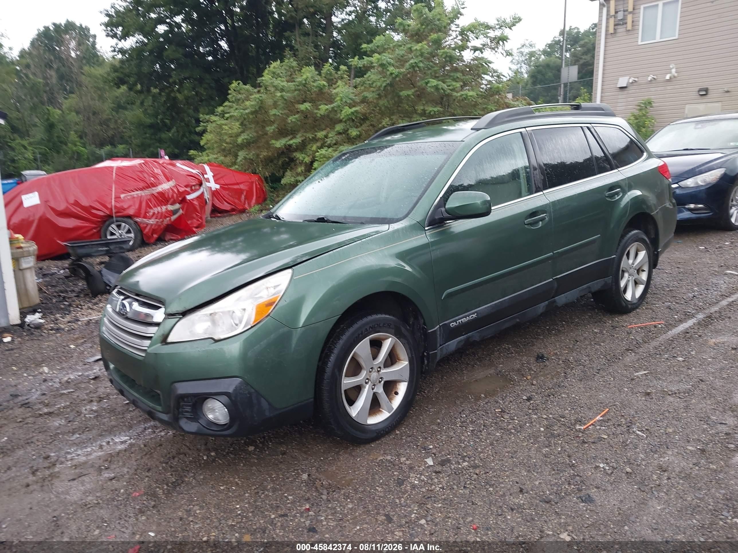 2013 Subaru Outback 2.5i Premium Зеленый vin: 4S4BRBCC7D3211390