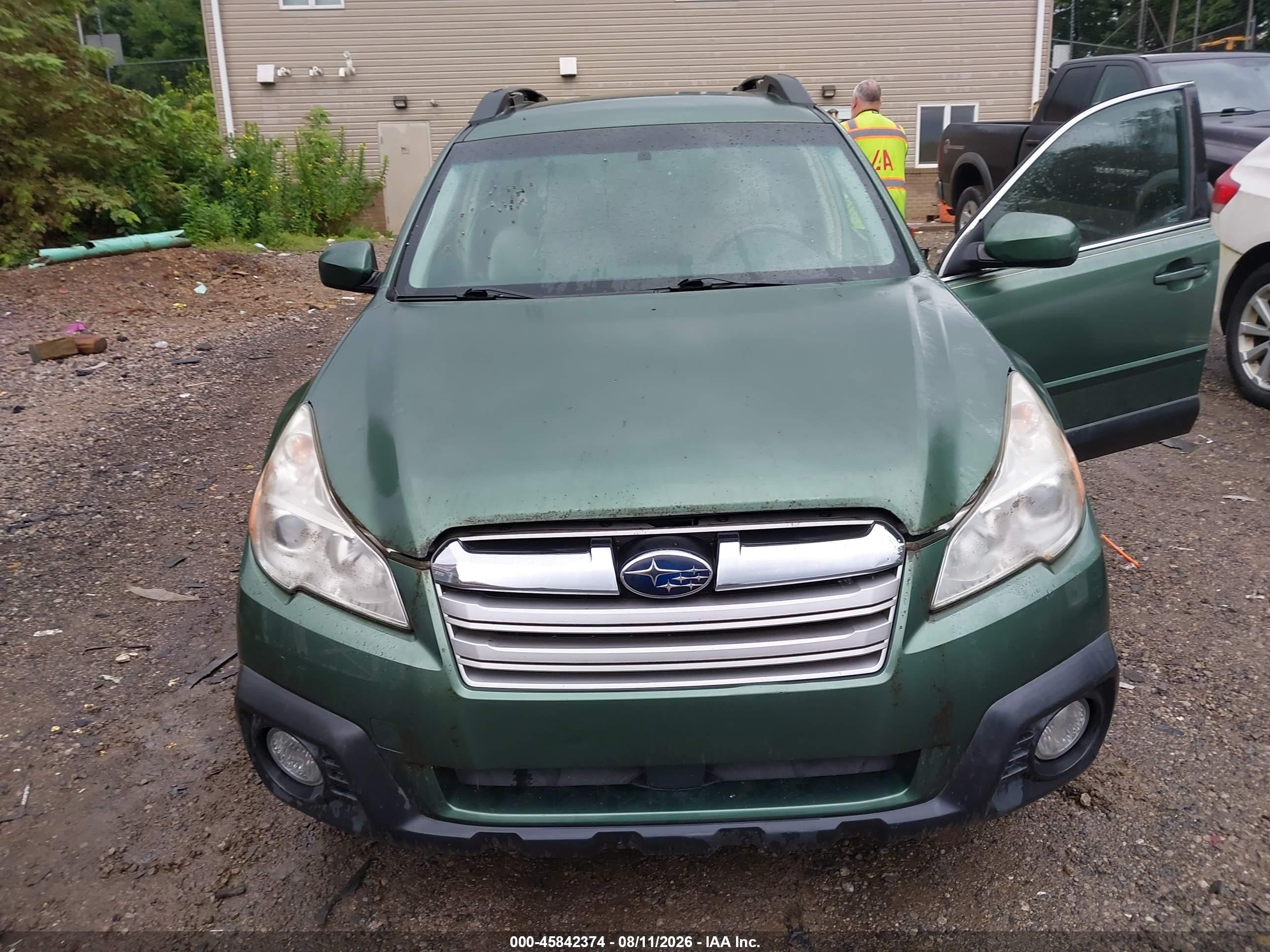 2013 Subaru Outback 2.5i Premium Зеленый vin: 4S4BRBCC7D3211390