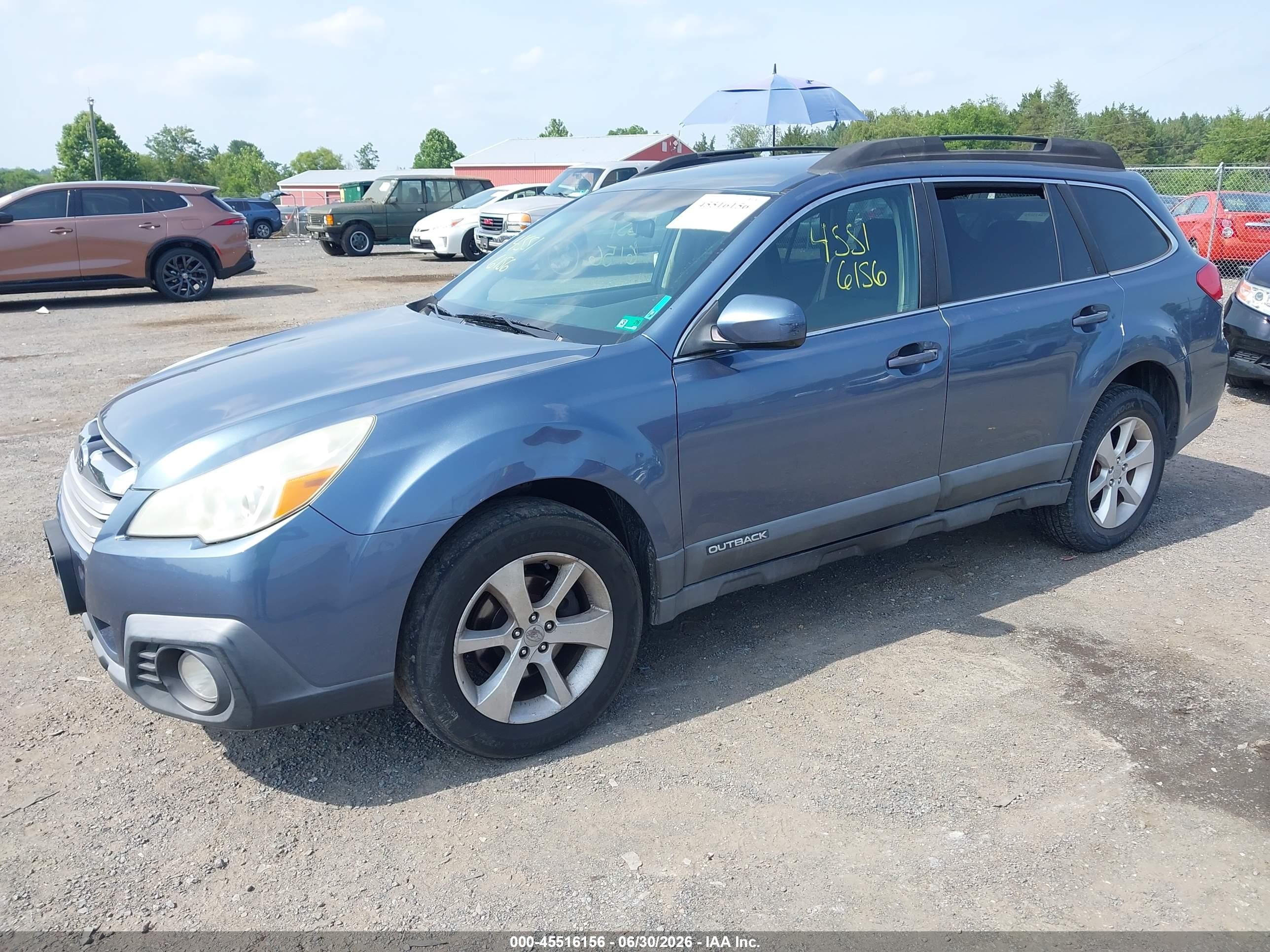 2013 Subaru Outback 2.5i Premium Blue vin: 4S4BRBCC7D3243000