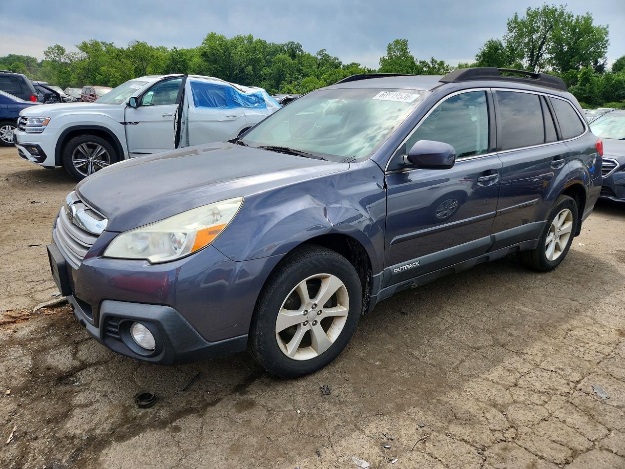 2014 Subaru Outback 2.5i Premium Blue vin: 4S4BRBCC7E3227946