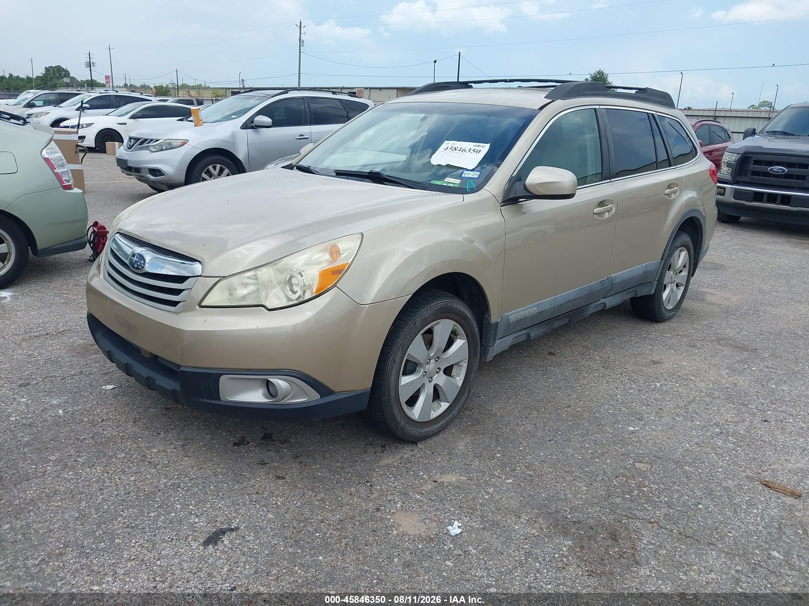 2010 Subaru Outback 2.5i Premium Gold vin: 4S4BRBCC8A3349497