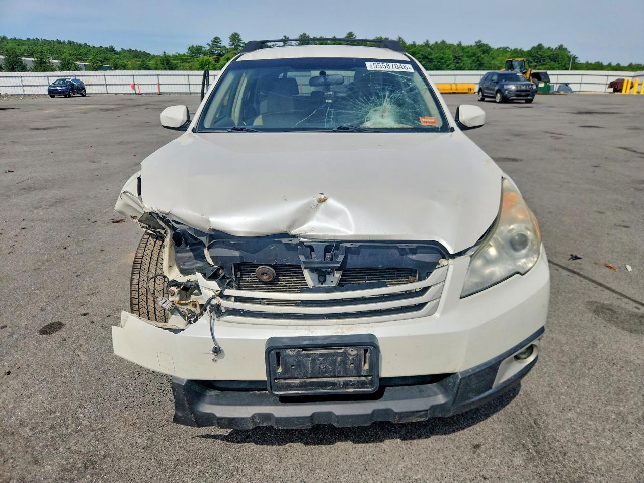 2012 Subaru Outback 2.5i Premium White vin: 4S4BRBCC8C3218377