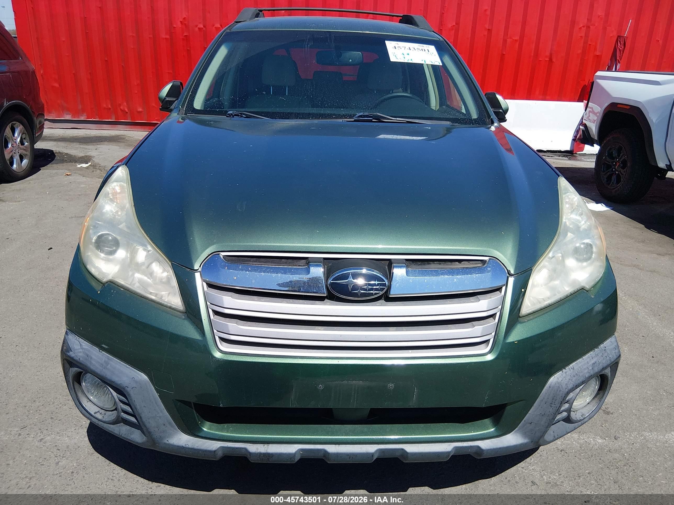 2013 Subaru Outback 2.5i Premium Зеленый vin: 4S4BRBCC8D3223712