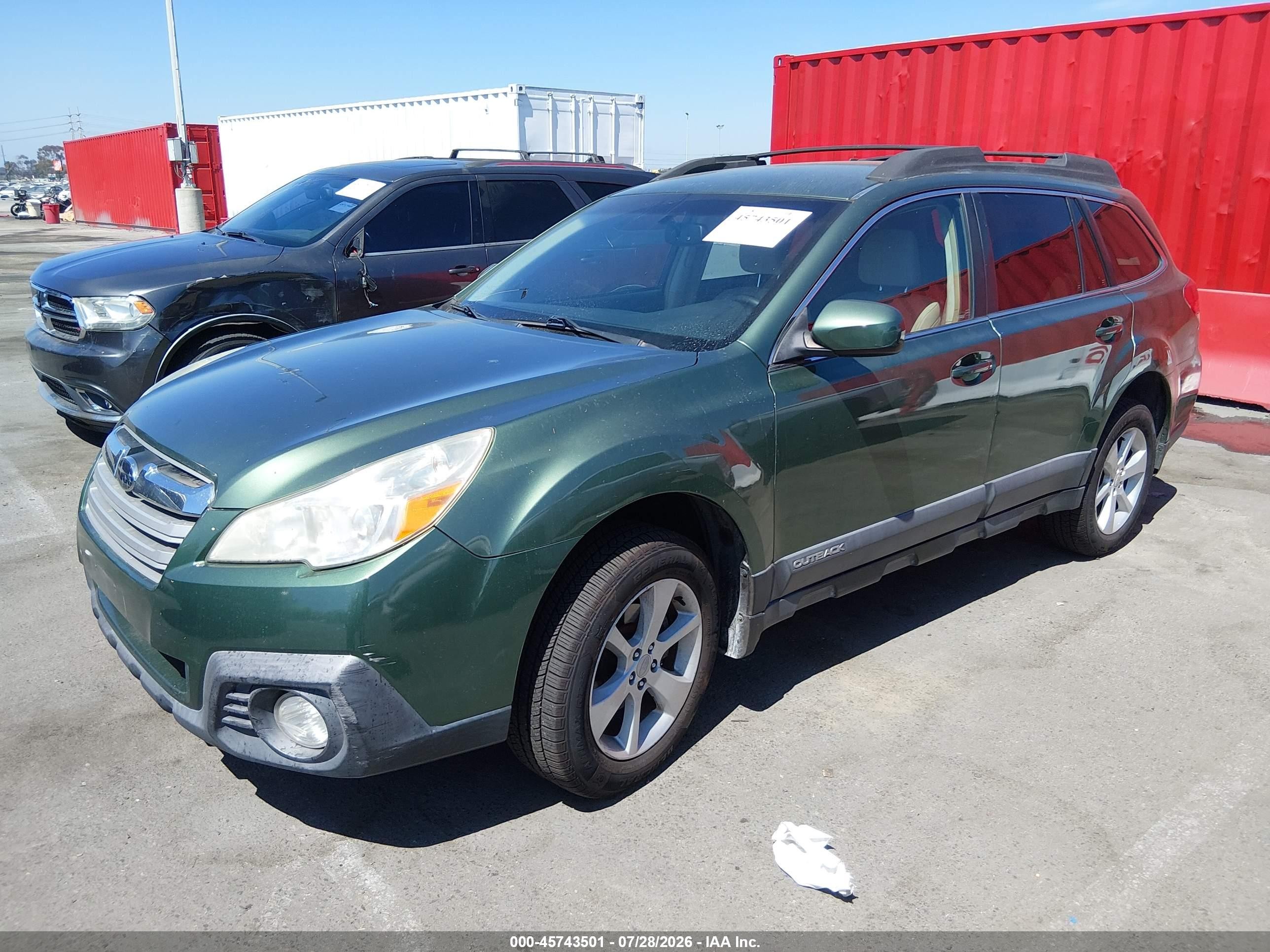 2013 Subaru Outback 2.5i Premium Зеленый vin: 4S4BRBCC8D3223712