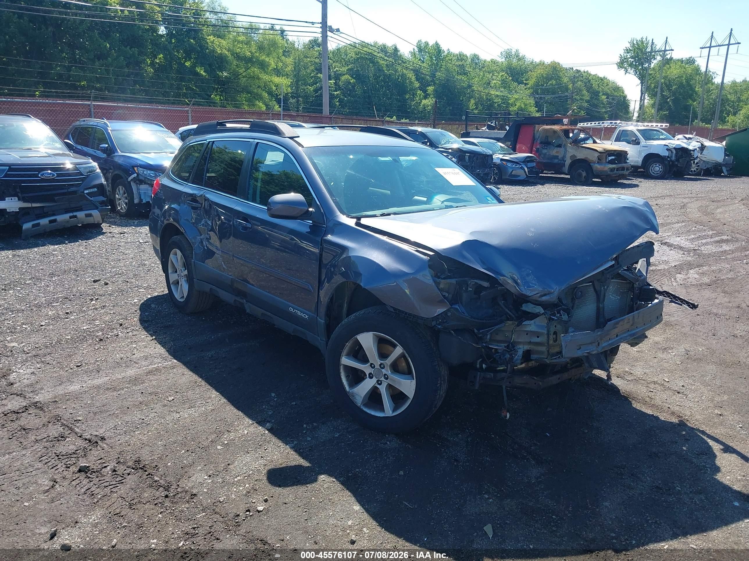 2014 Subaru Outback 2.5i Premium Gray vin: 4S4BRBCC8E3244755