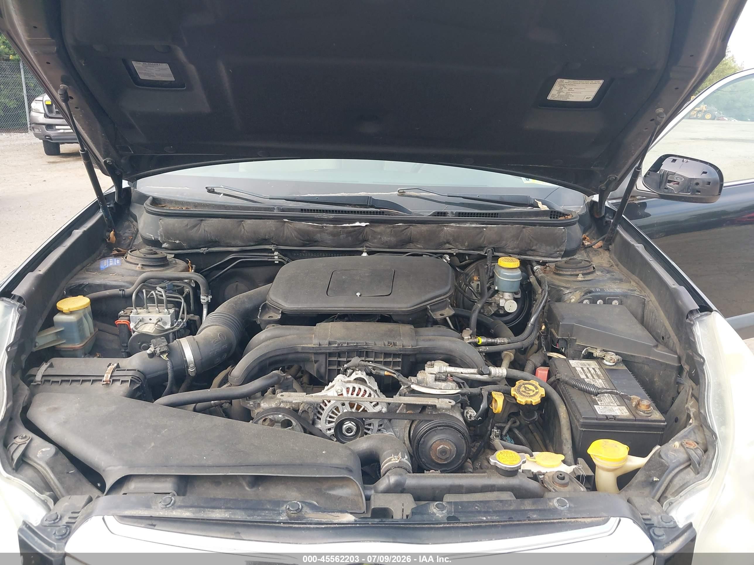 2011 Subaru Outback 2.5i Premium Black vin: 4S4BRBCC9B3358596