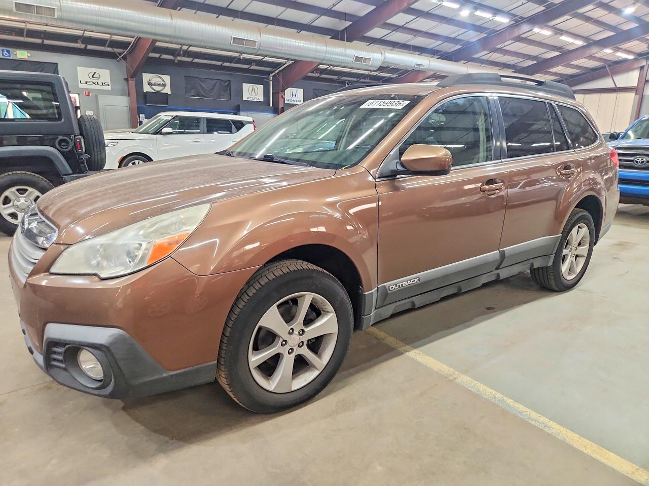 2013 Subaru Outback 2.5i Premium Brown vin: 4S4BRBCC9D3312589