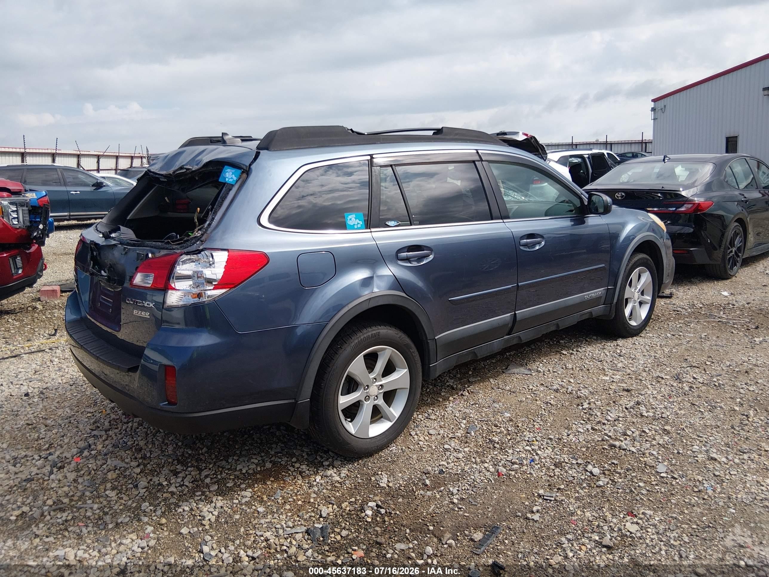 2014 Subaru Outback 2.5i Premium Blue vin: 4S4BRBCC9E3223025