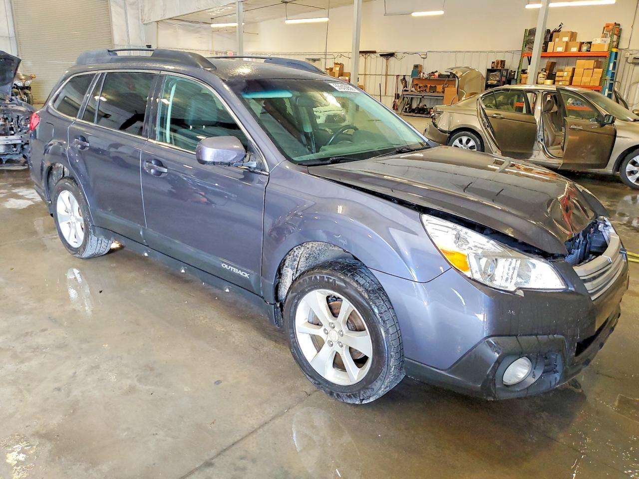2014 Subaru Outback 2.5i Premium Gray vin: 4S4BRBCC9E3283337