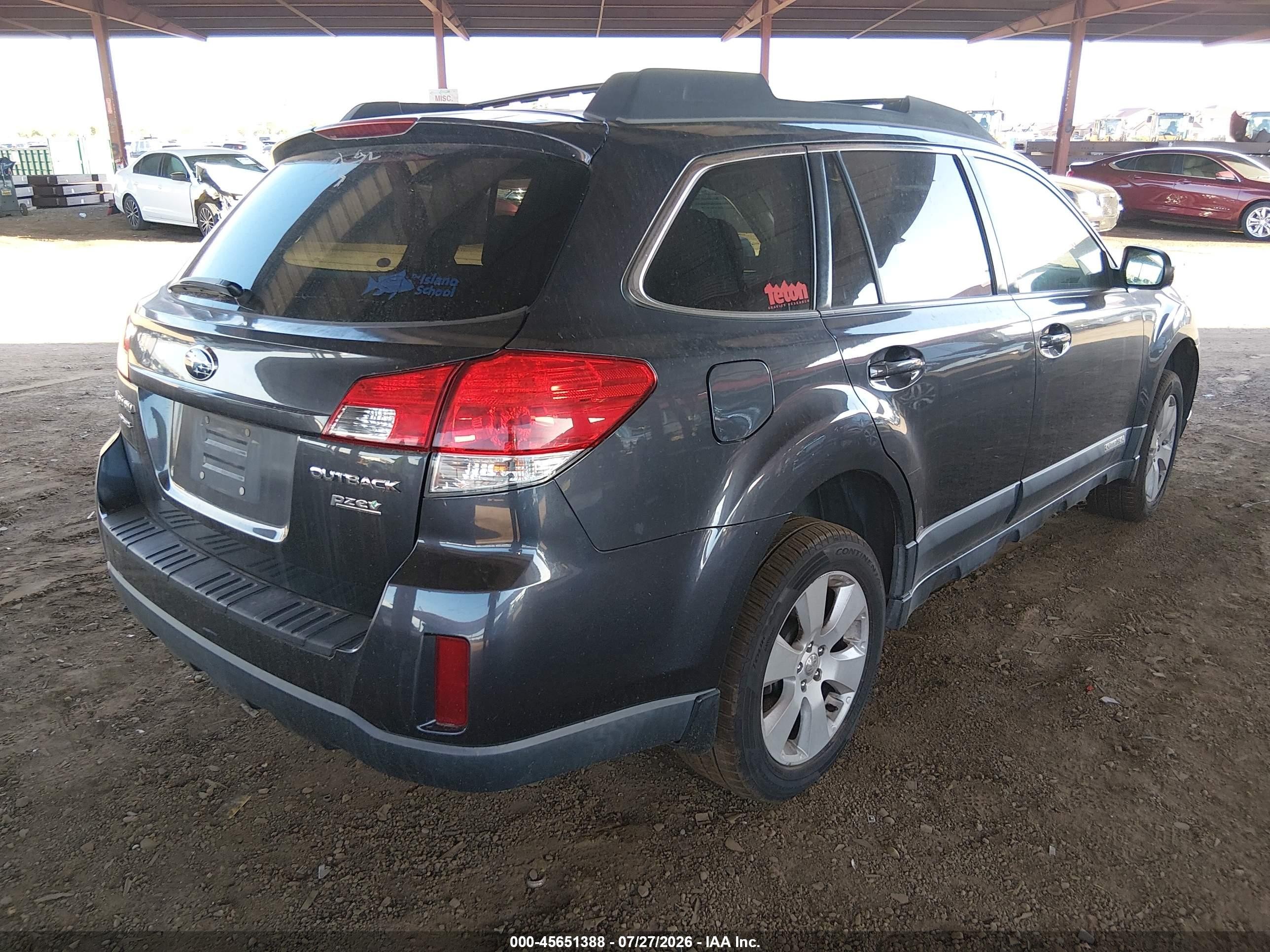 2011 Subaru Outback 2.5i Premium Gray vin: 4S4BRBCCXB3399626
