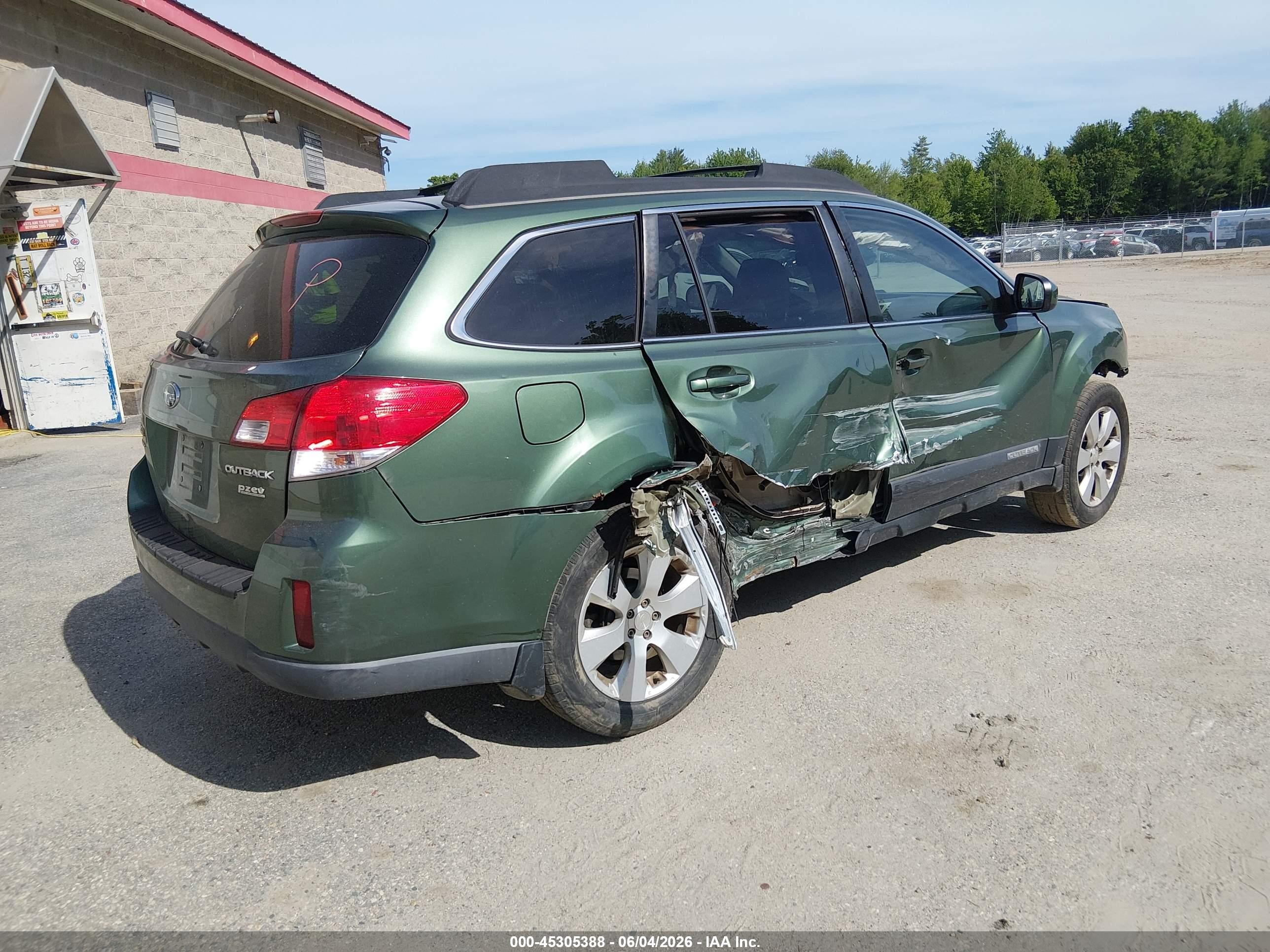 2012 Subaru Outback 2.5i Premium Green vin: 4S4BRBCCXC3244611