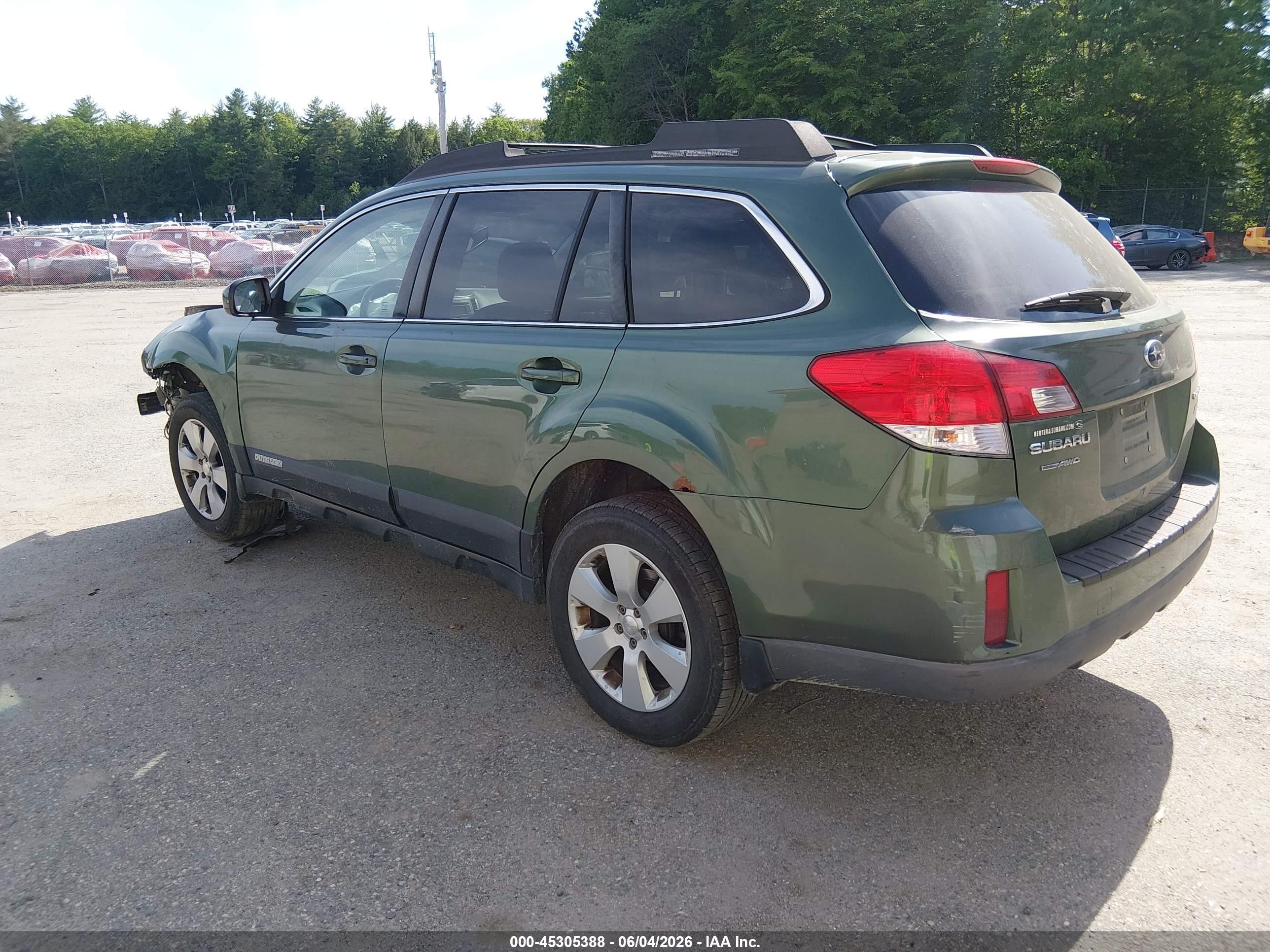 2012 Subaru Outback 2.5i Premium Green vin: 4S4BRBCCXC3244611