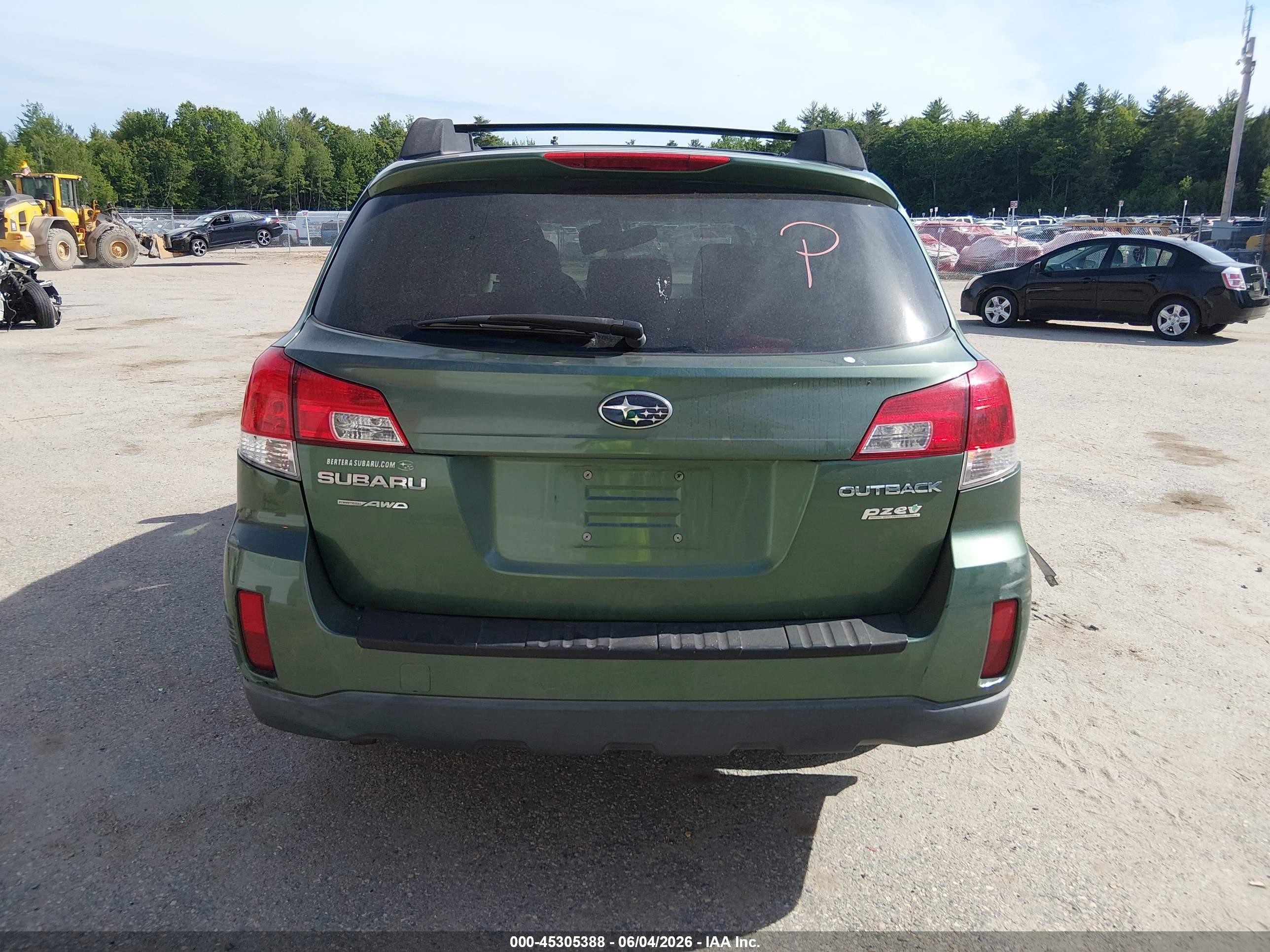 2012 Subaru Outback 2.5i Premium Green vin: 4S4BRBCCXC3244611