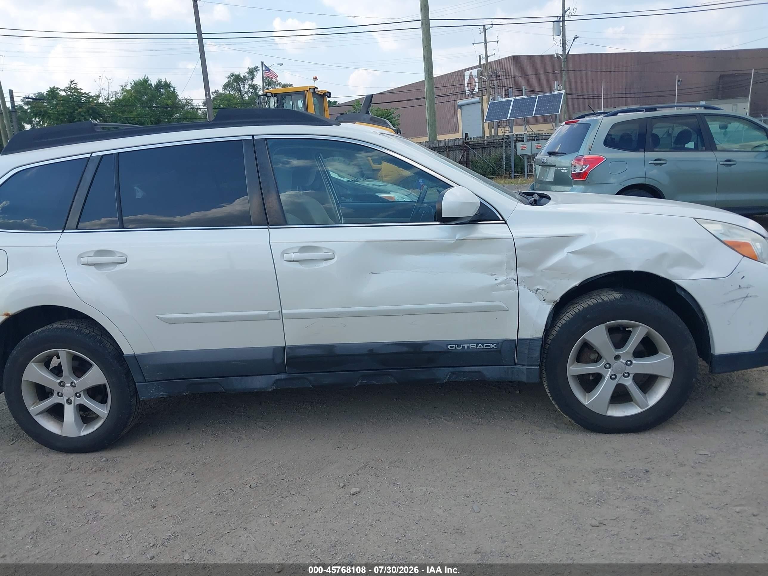 2014 Subaru Outback 2.5i Premium White vin: 4S4BRBDC3E3206316