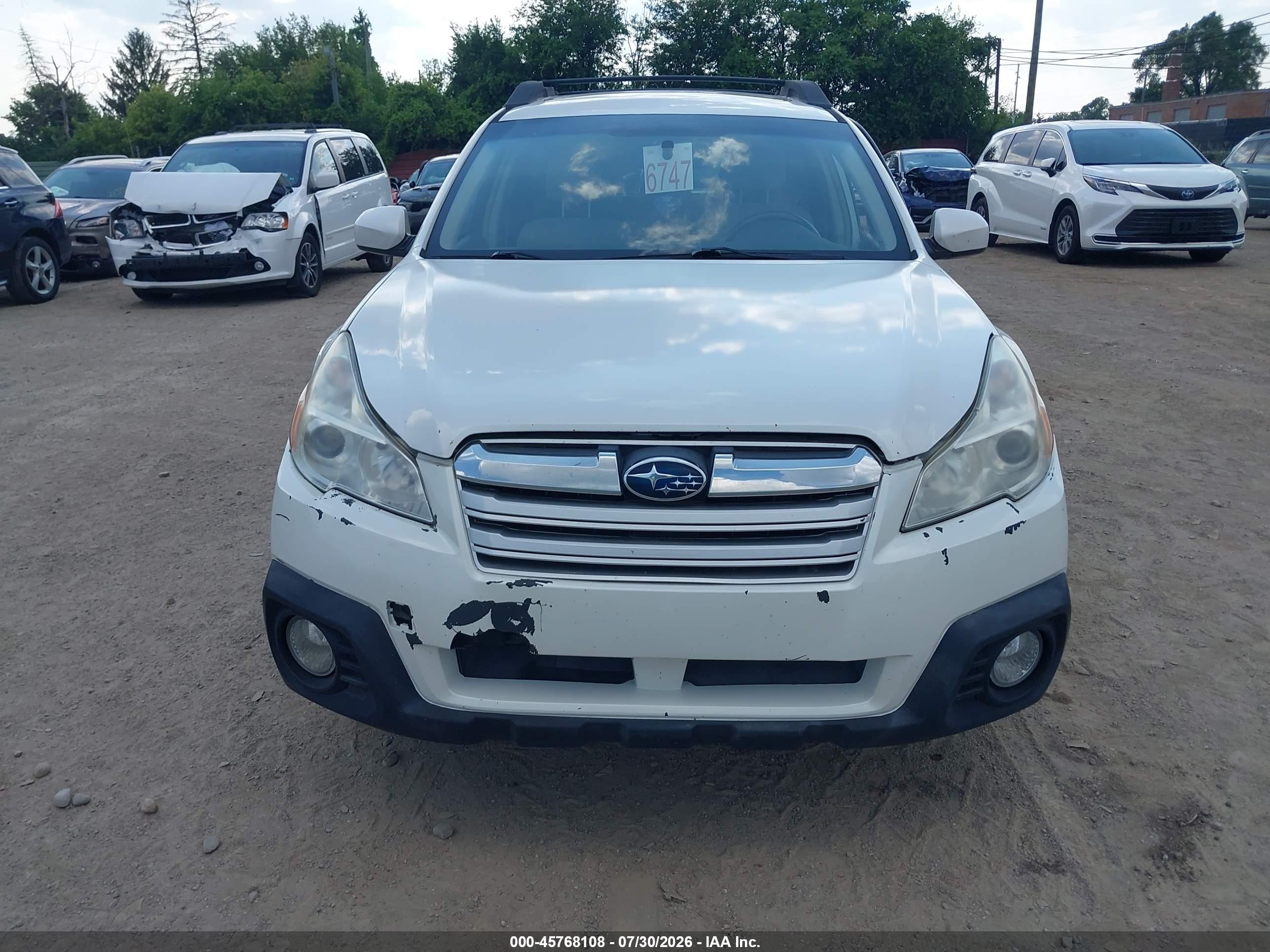 2014 Subaru Outback 2.5i Premium White vin: 4S4BRBDC3E3206316