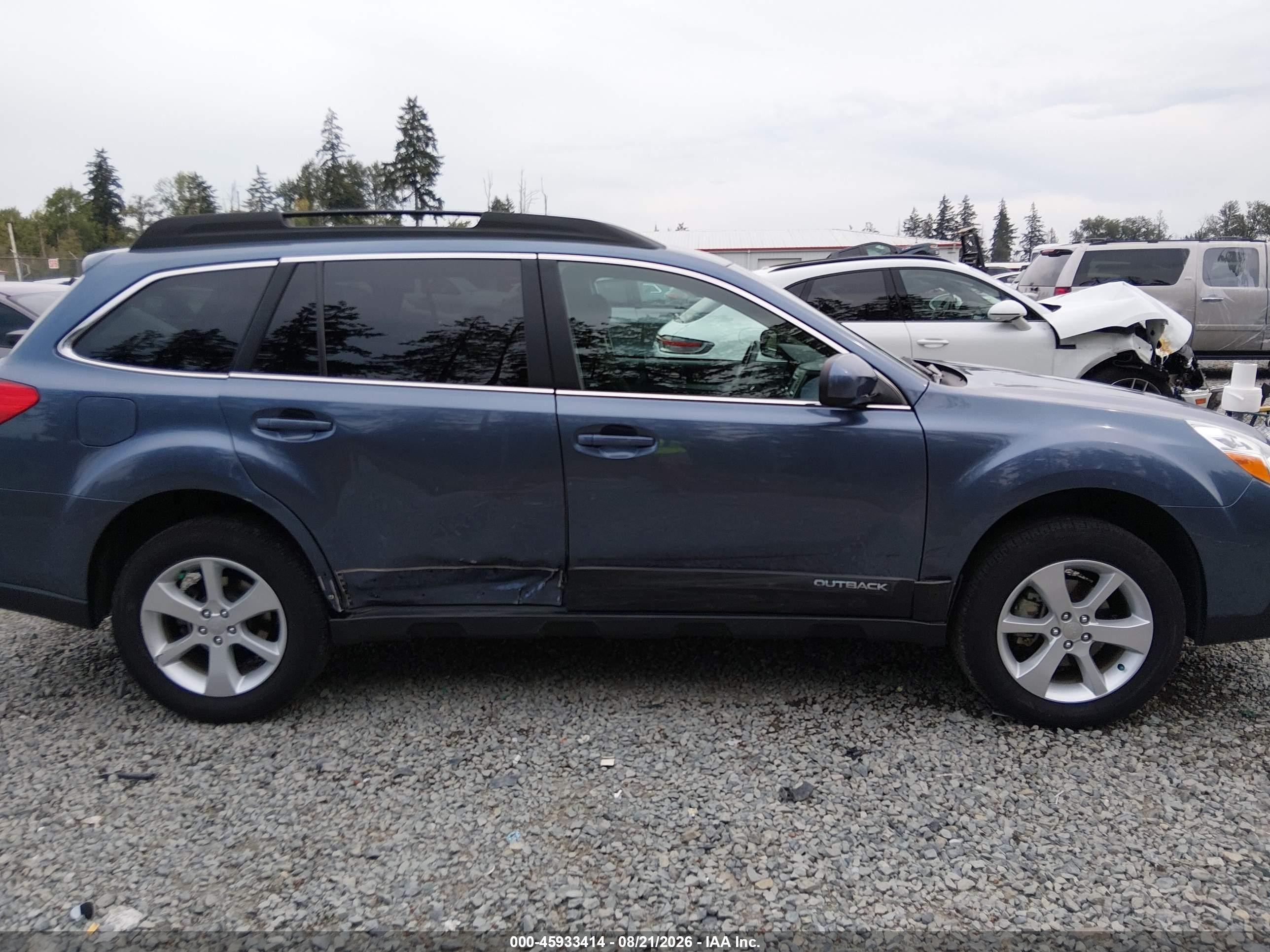 2014 Subaru Outback 2.5i Premium Blue vin: 4S4BRBDC3E3219907
