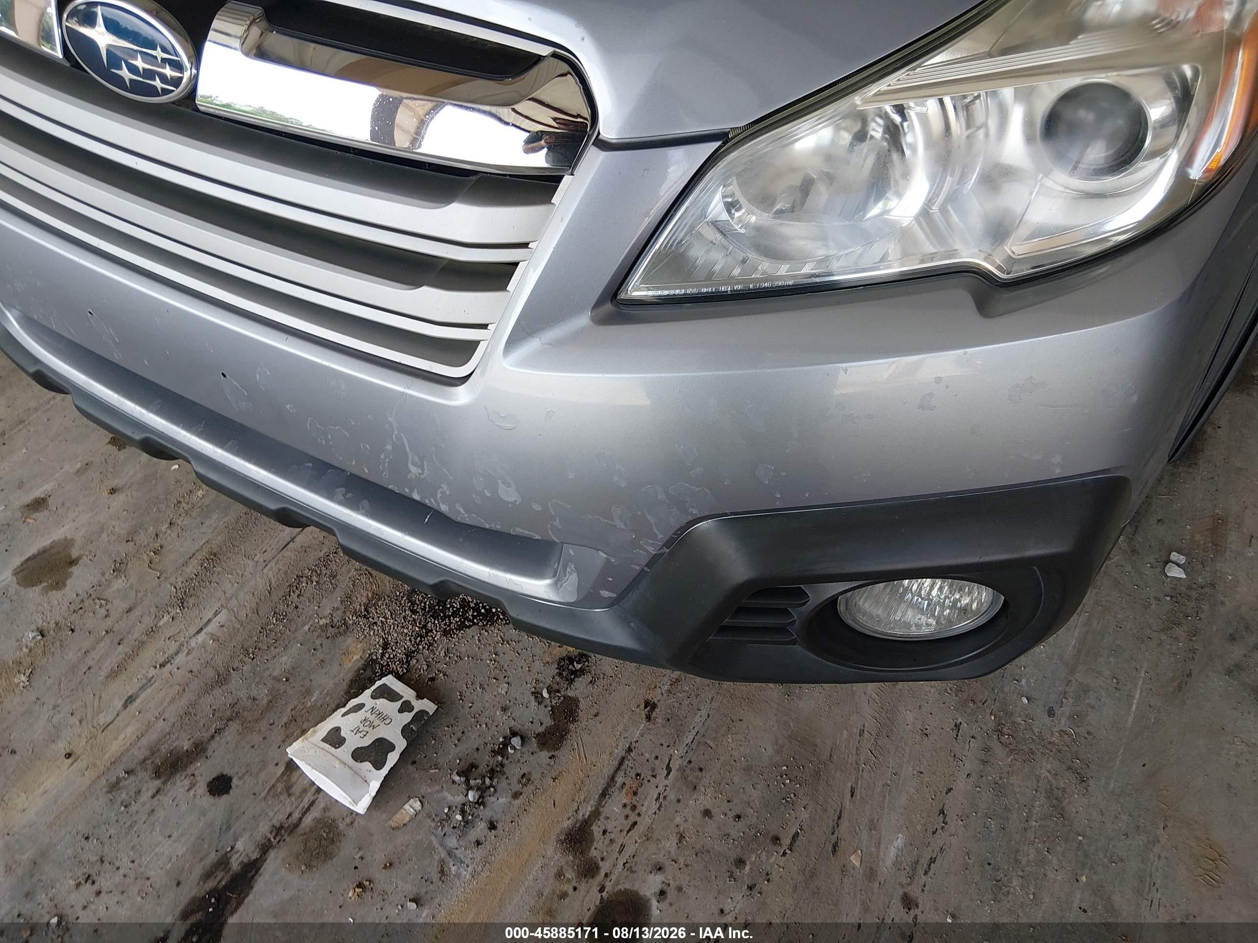 2014 Subaru Outback 2.5i Premium Silver vin: 4S4BRBDC4E3321412