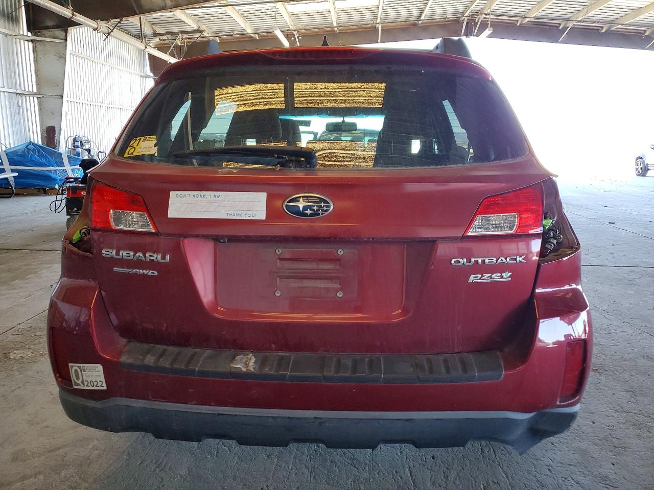 2014 Subaru Outback 2.5i Premium Red vin: 4S4BRBDC7E3208442