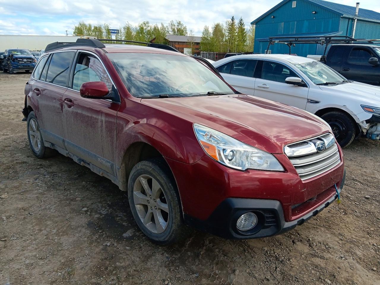 2014 Subaru Outback 2.5i Premium Red vin: 4S4BRBDC7E3244941