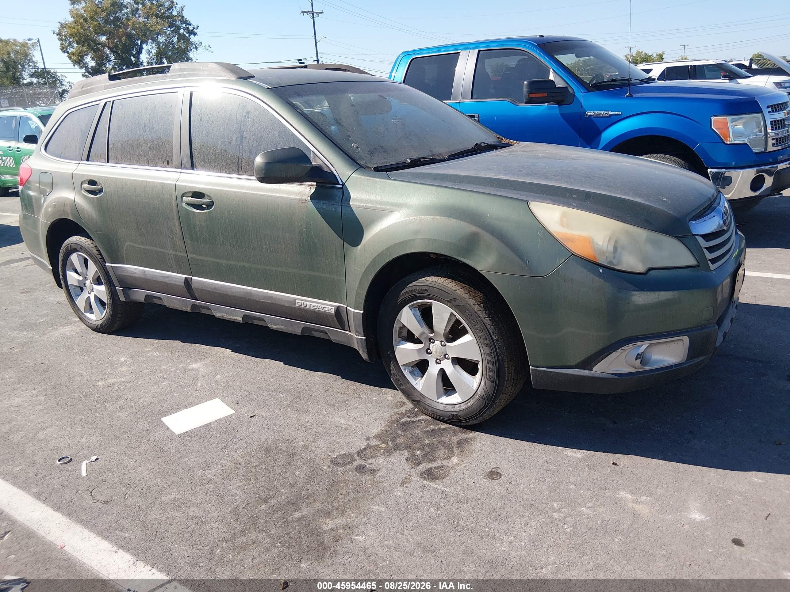 2010 Subaru Outback 2.5i Premium Green vin: 4S4BRBDC8A3382787