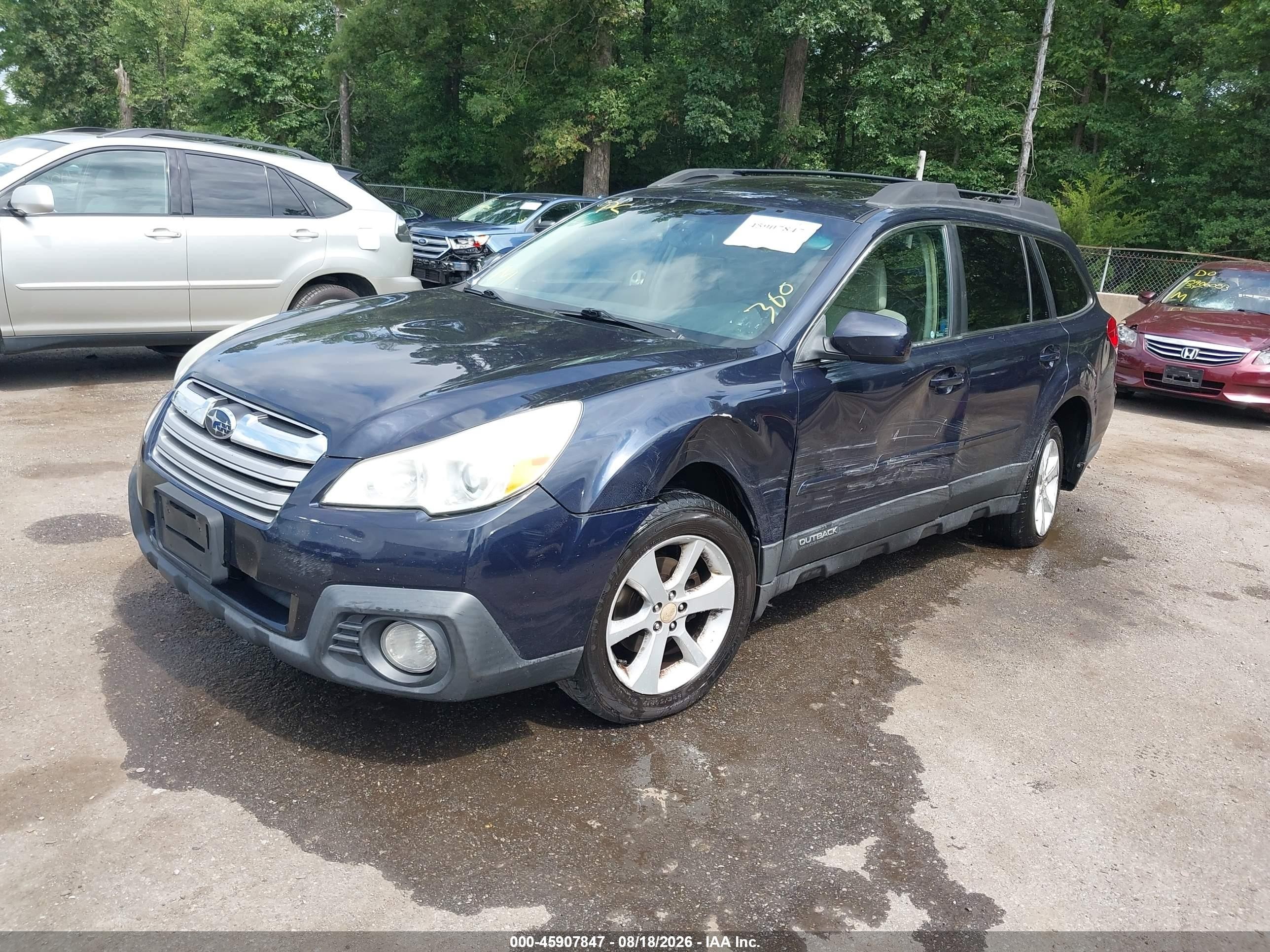 2014 Subaru Outback 2.5i Premium Blue vin: 4S4BRBDC8E3208935