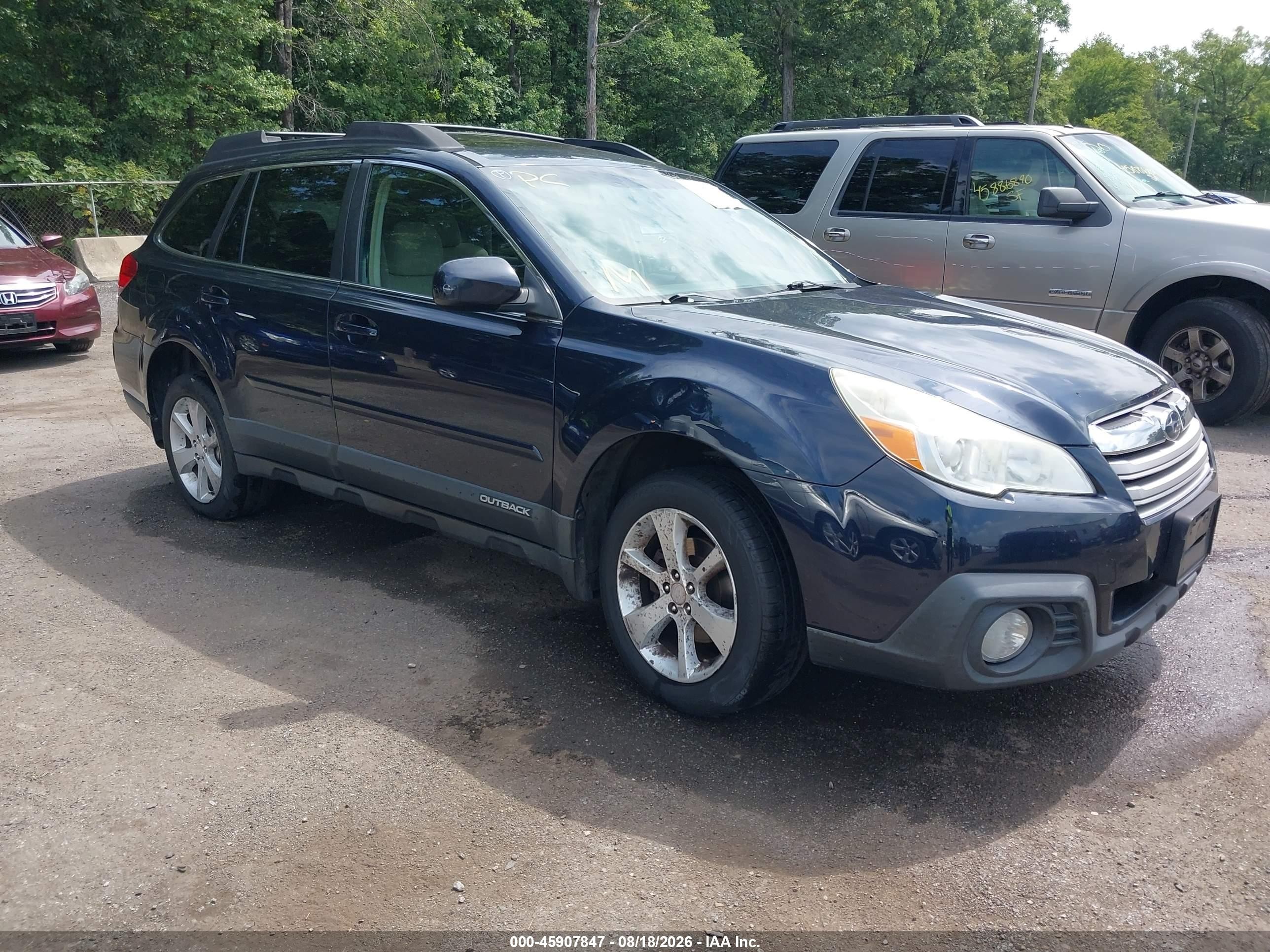 2014 Subaru Outback 2.5i Premium Blue vin: 4S4BRBDC8E3208935