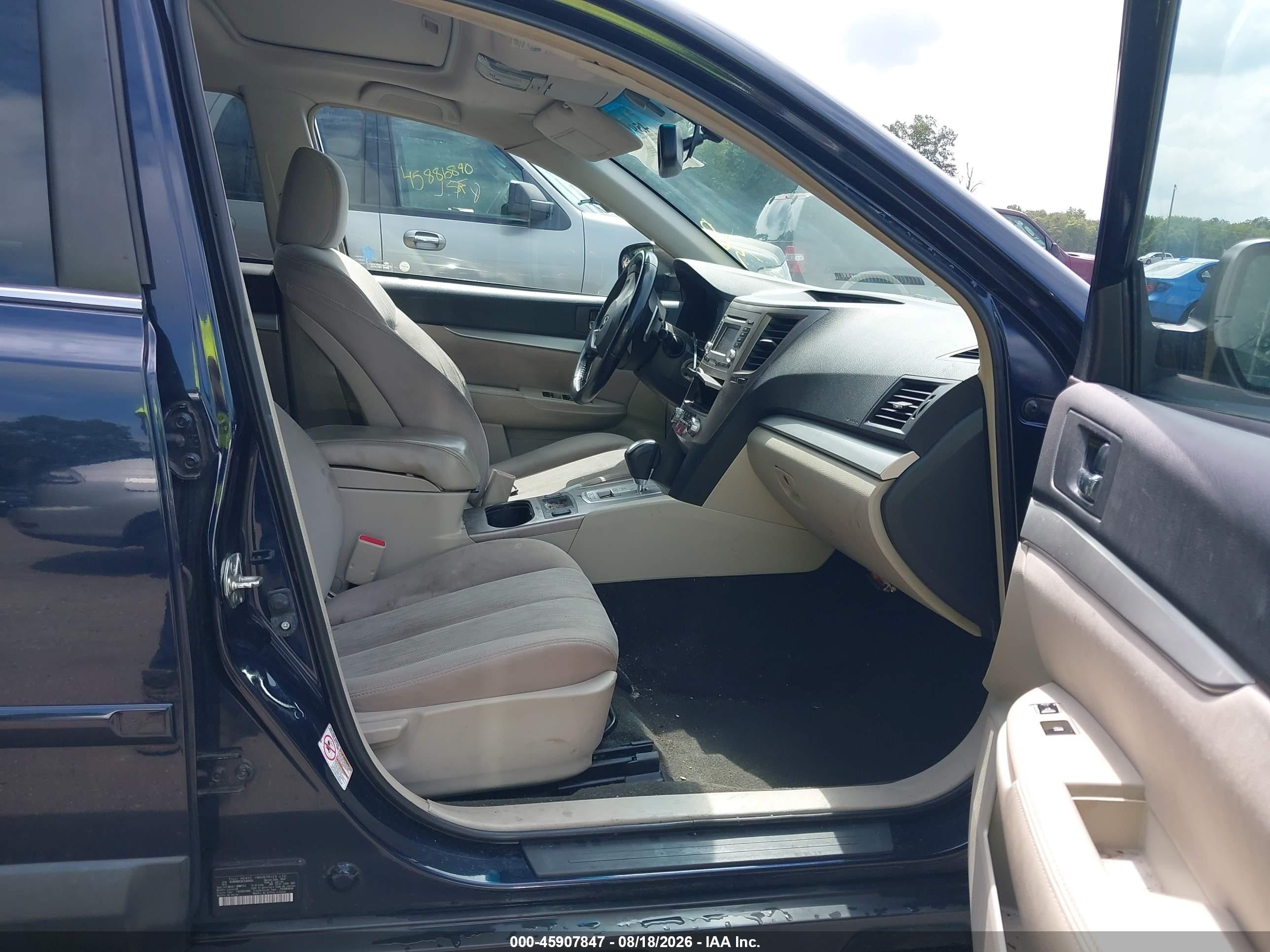 2014 Subaru Outback 2.5i Premium Blue vin: 4S4BRBDC8E3208935
