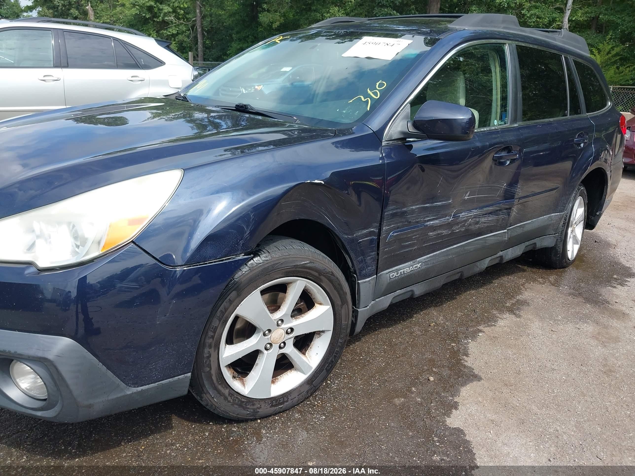 2014 Subaru Outback 2.5i Premium Blue vin: 4S4BRBDC8E3208935