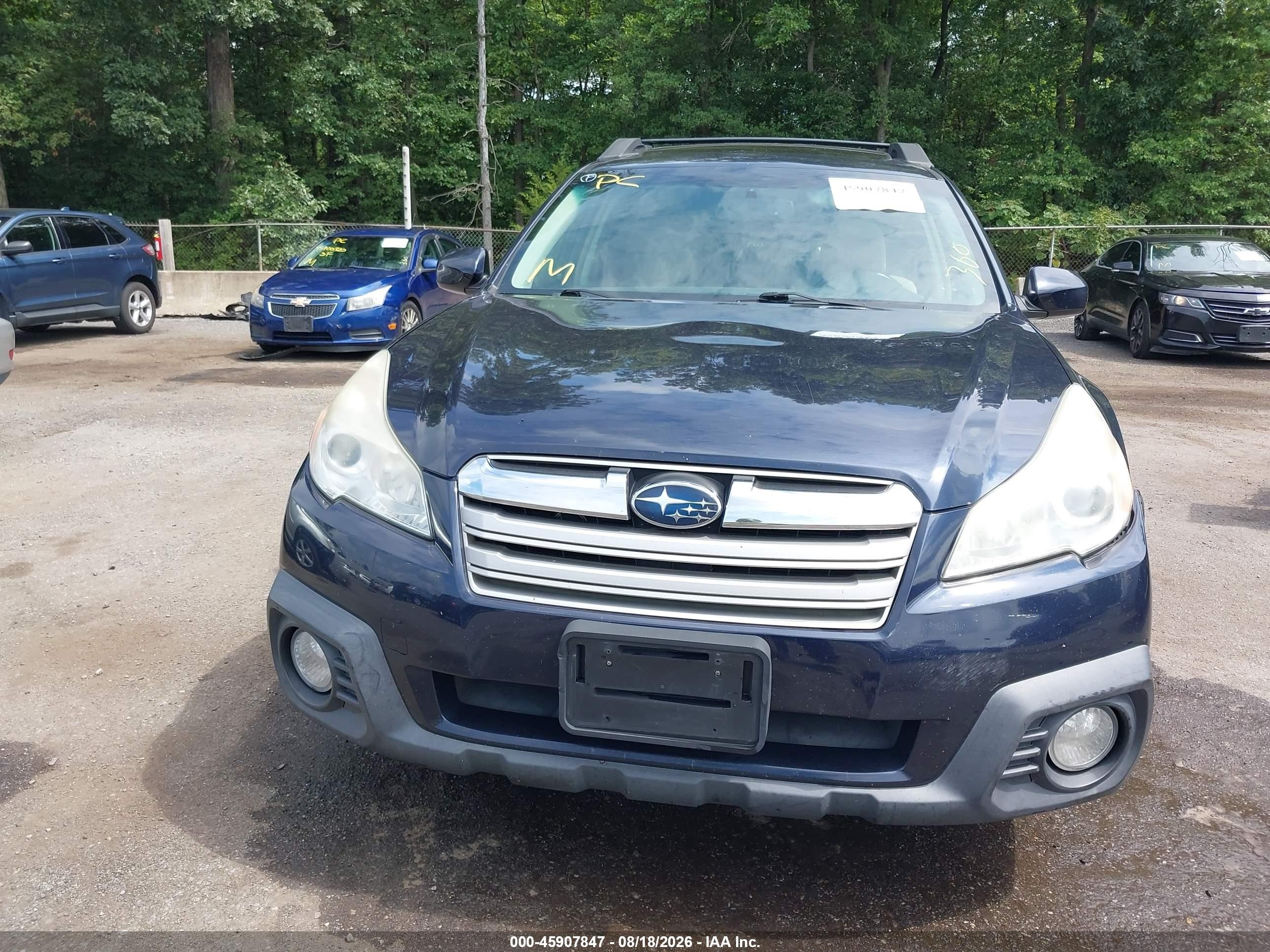 2014 Subaru Outback 2.5i Premium Blue vin: 4S4BRBDC8E3208935