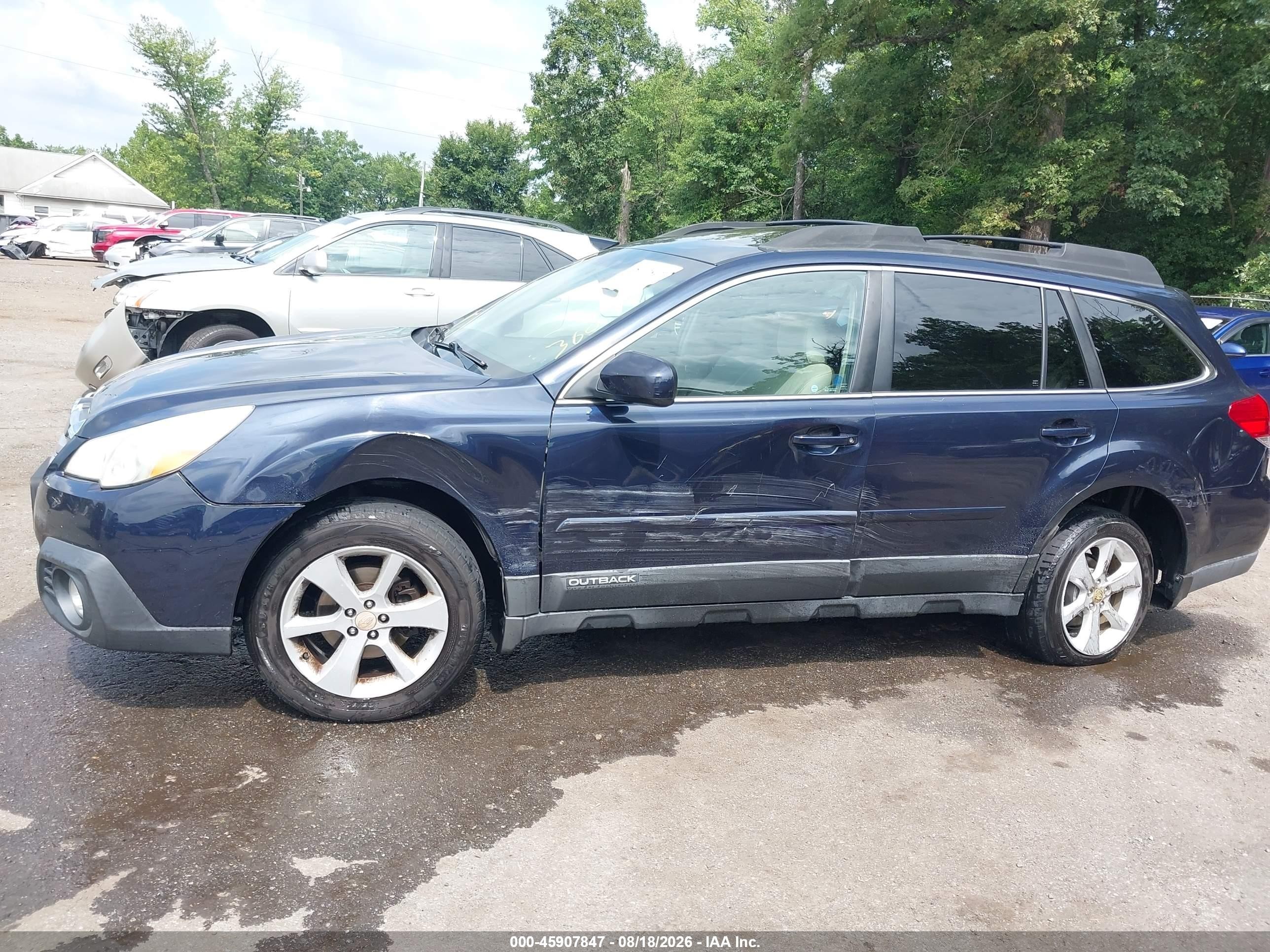 2014 Subaru Outback 2.5i Premium Blue vin: 4S4BRBDC8E3208935