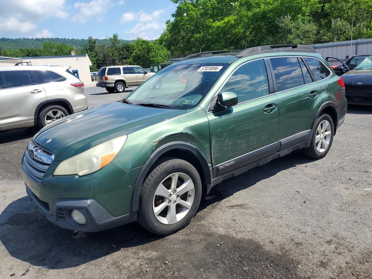 2014 Subaru Outback 2.5i Premium Green vin: 4S4BRBDC8E3209762